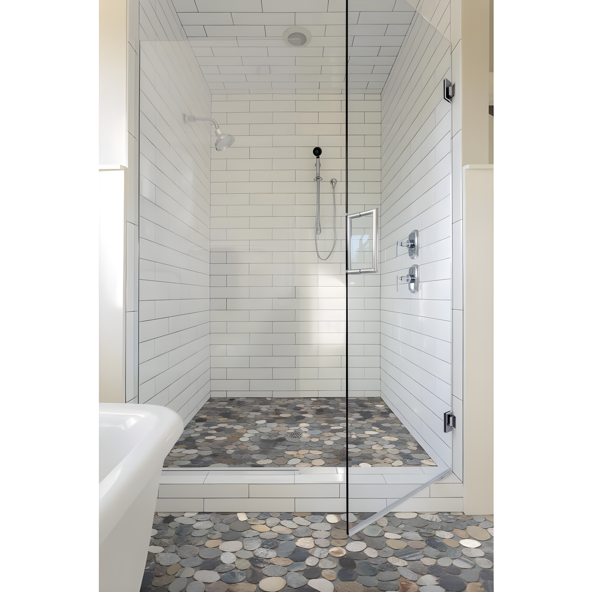 Sliced Pebble Mosaic Wall & Floor Tile
