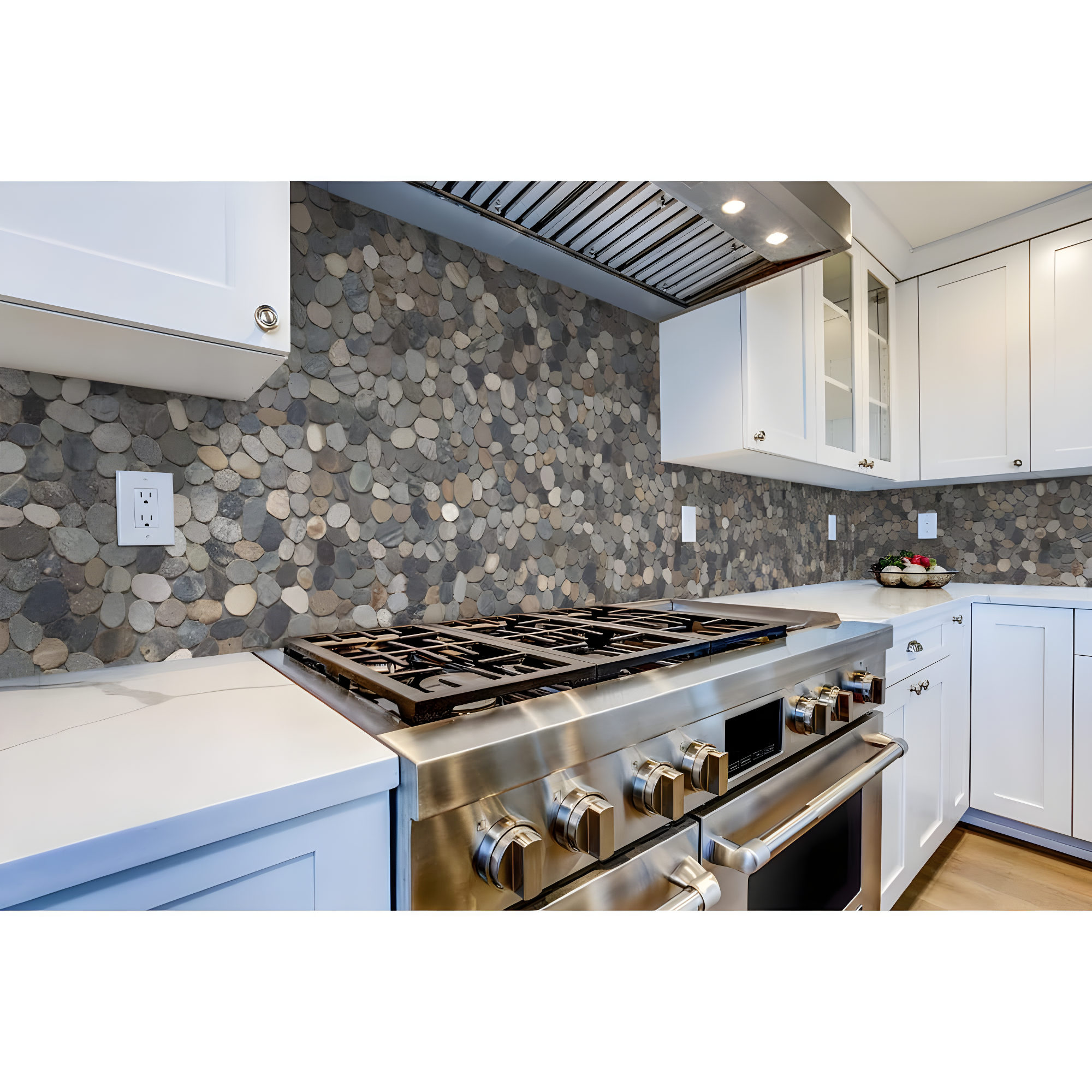 Sliced Pebble Mosaic Wall & Floor Tile