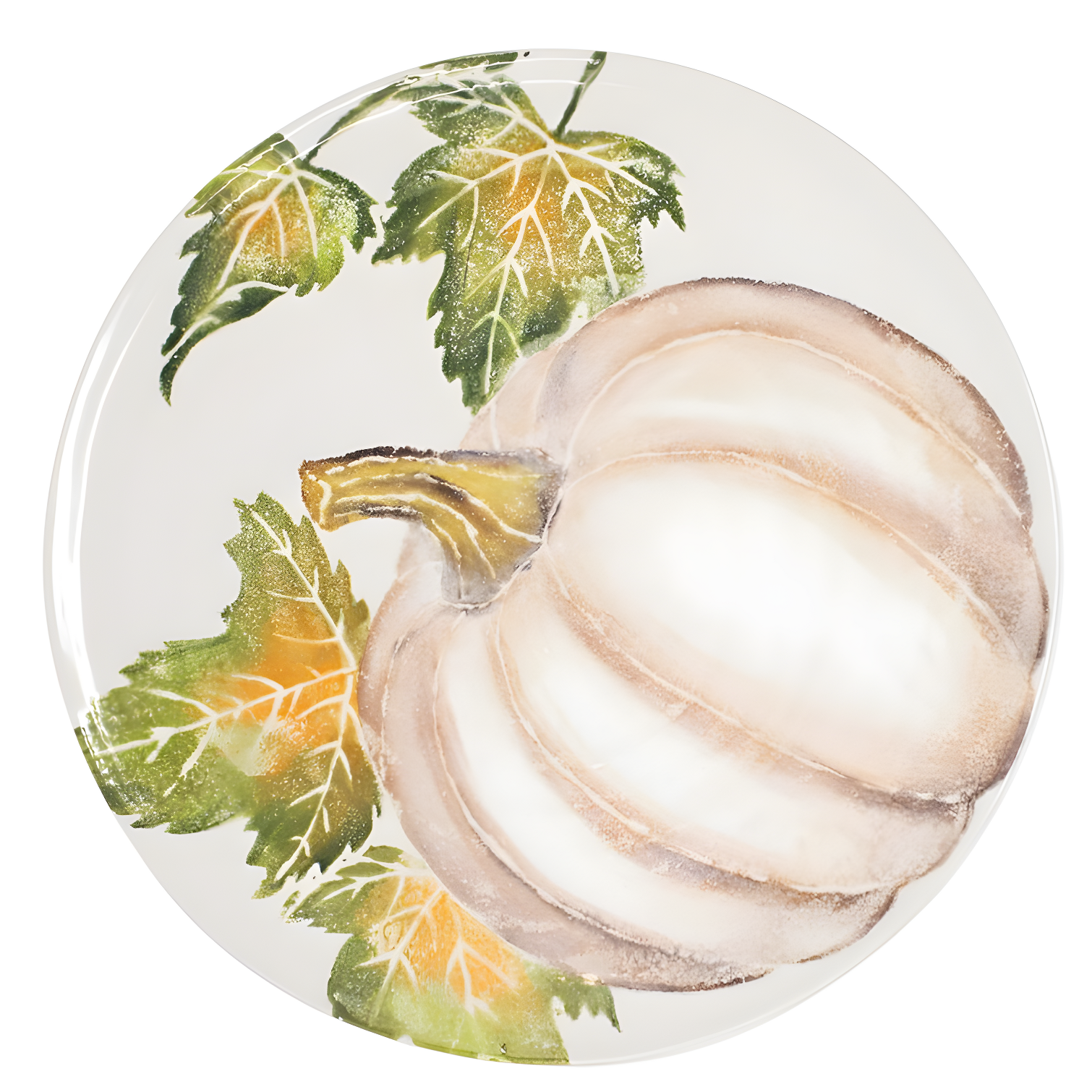 VIETRI Pumpkins Round Platter with Pumpkin