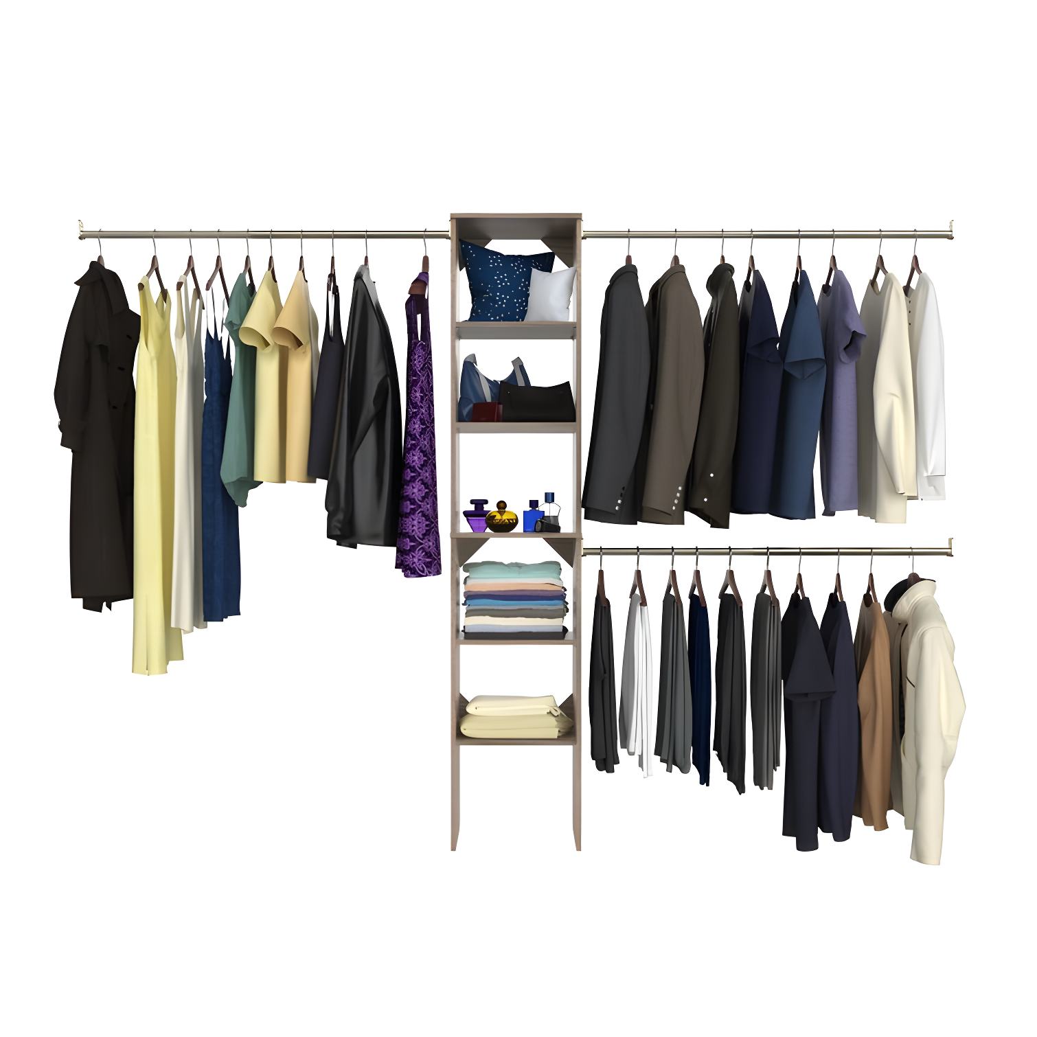 SuiteSymphony 77" to 113" Closet System Starter Kit