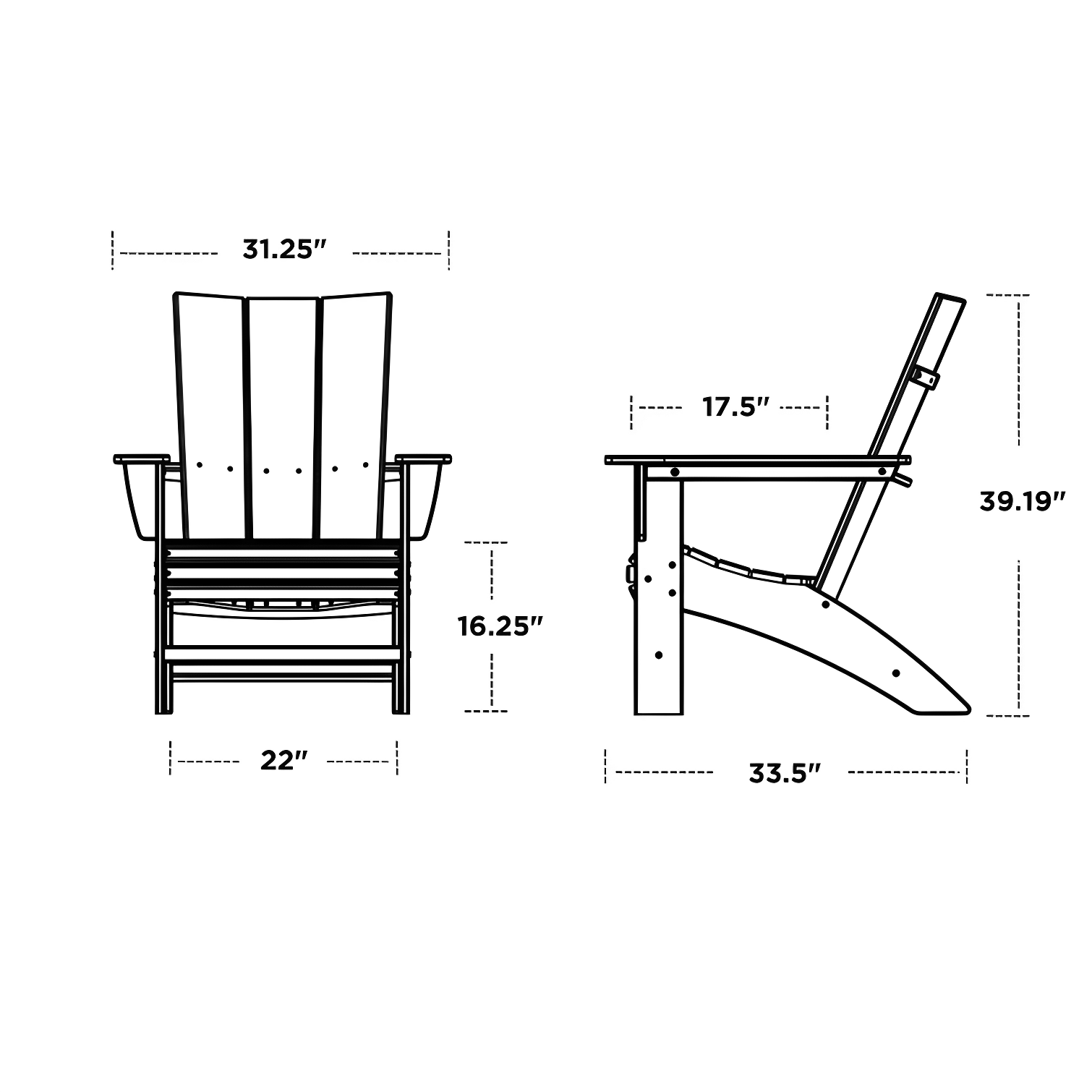 Modern Curveback Adirondack Chair