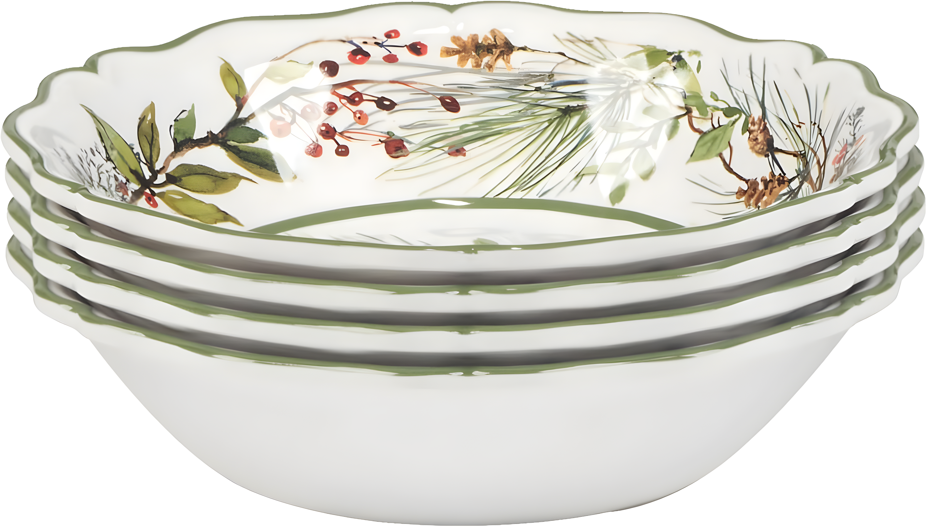 Winters Forest Set of 4 All Purpose Bowl 8.5" x 2" (Set of 4)