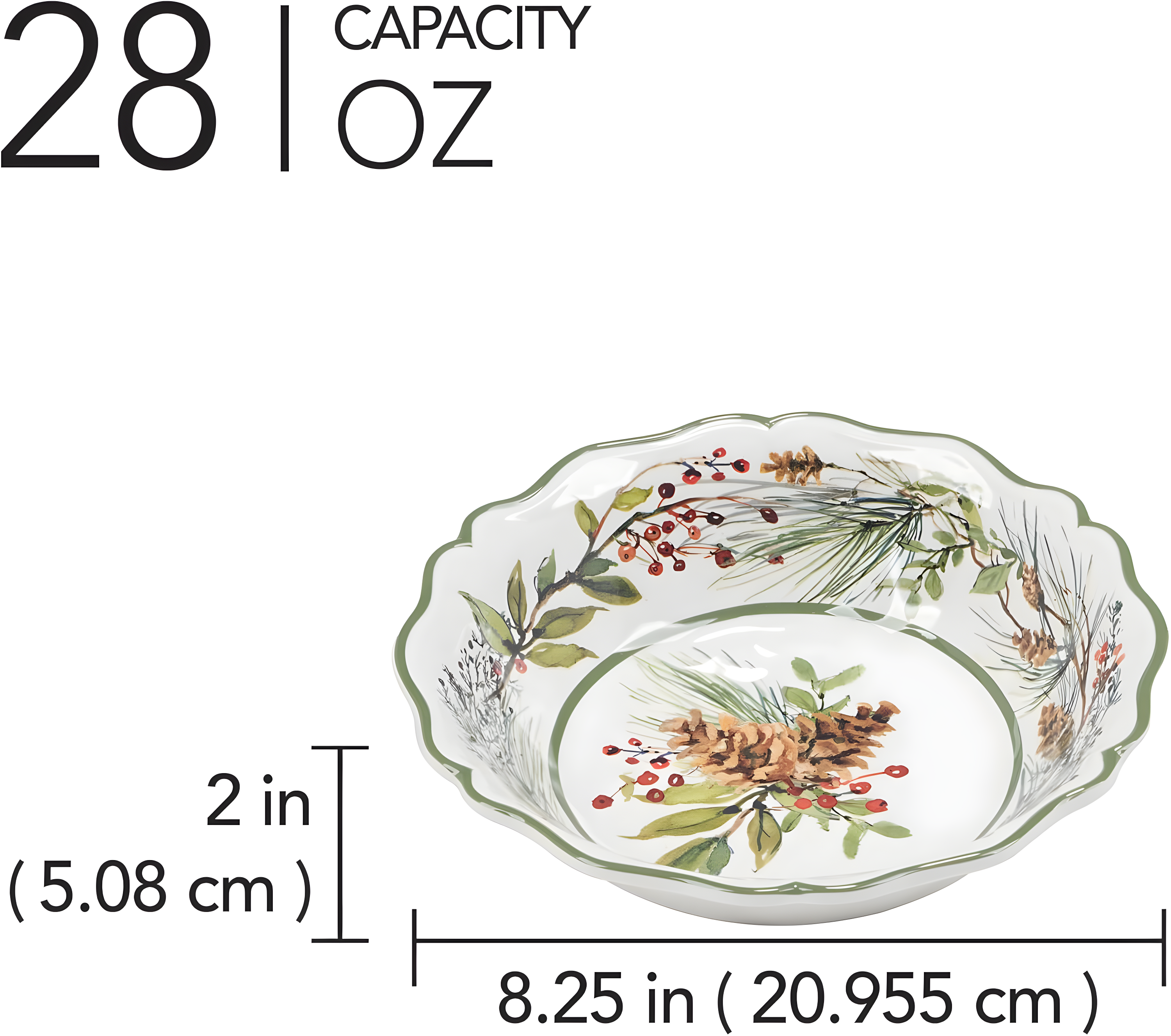 Winters Forest Set of 4 All Purpose Bowl 8.5" x 2" (Set of 4)