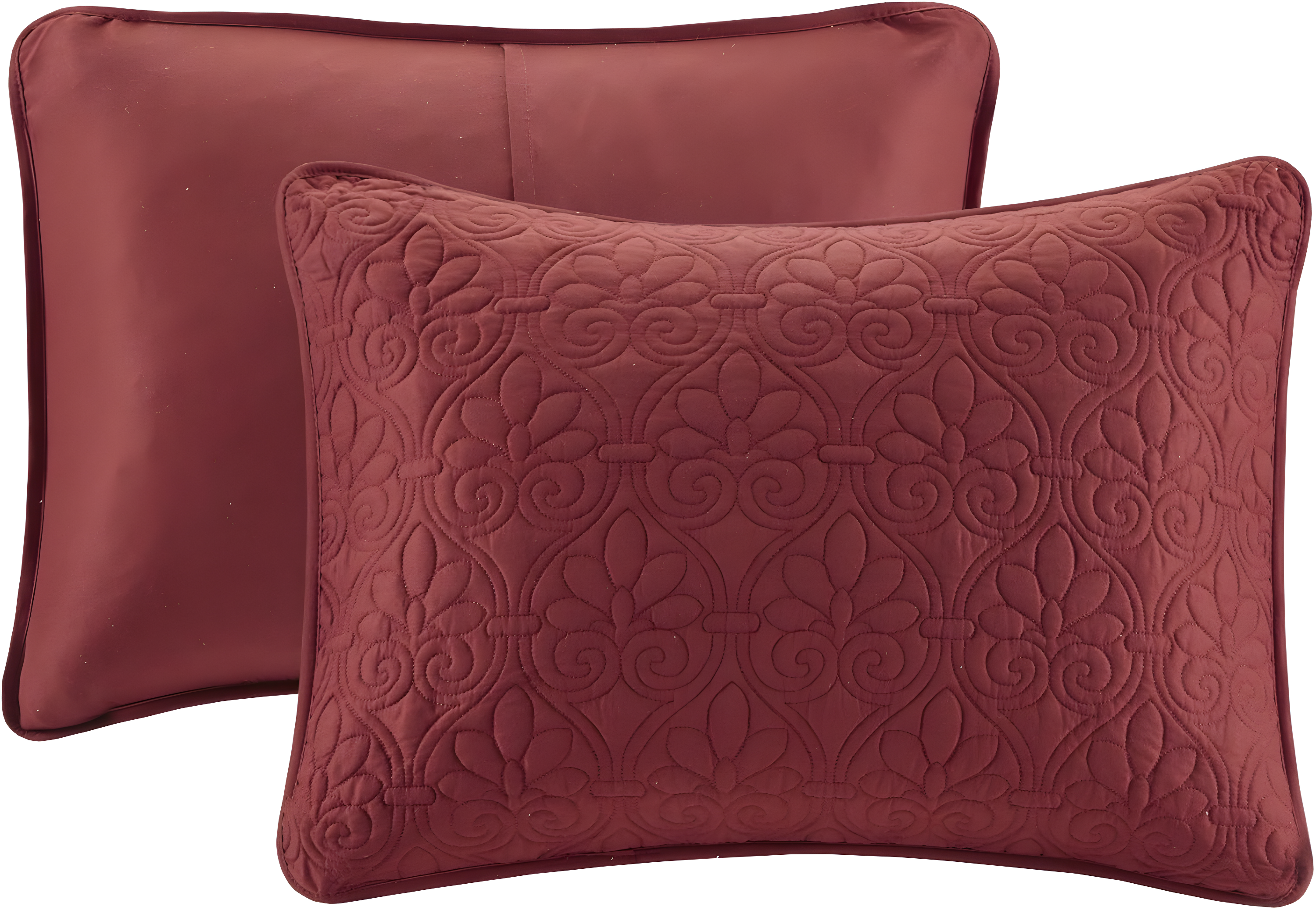 Madison Park 3pc Queen Vancouver Reversible Bedspread Set Red: Microfiber, Lightweight, Plain Weave