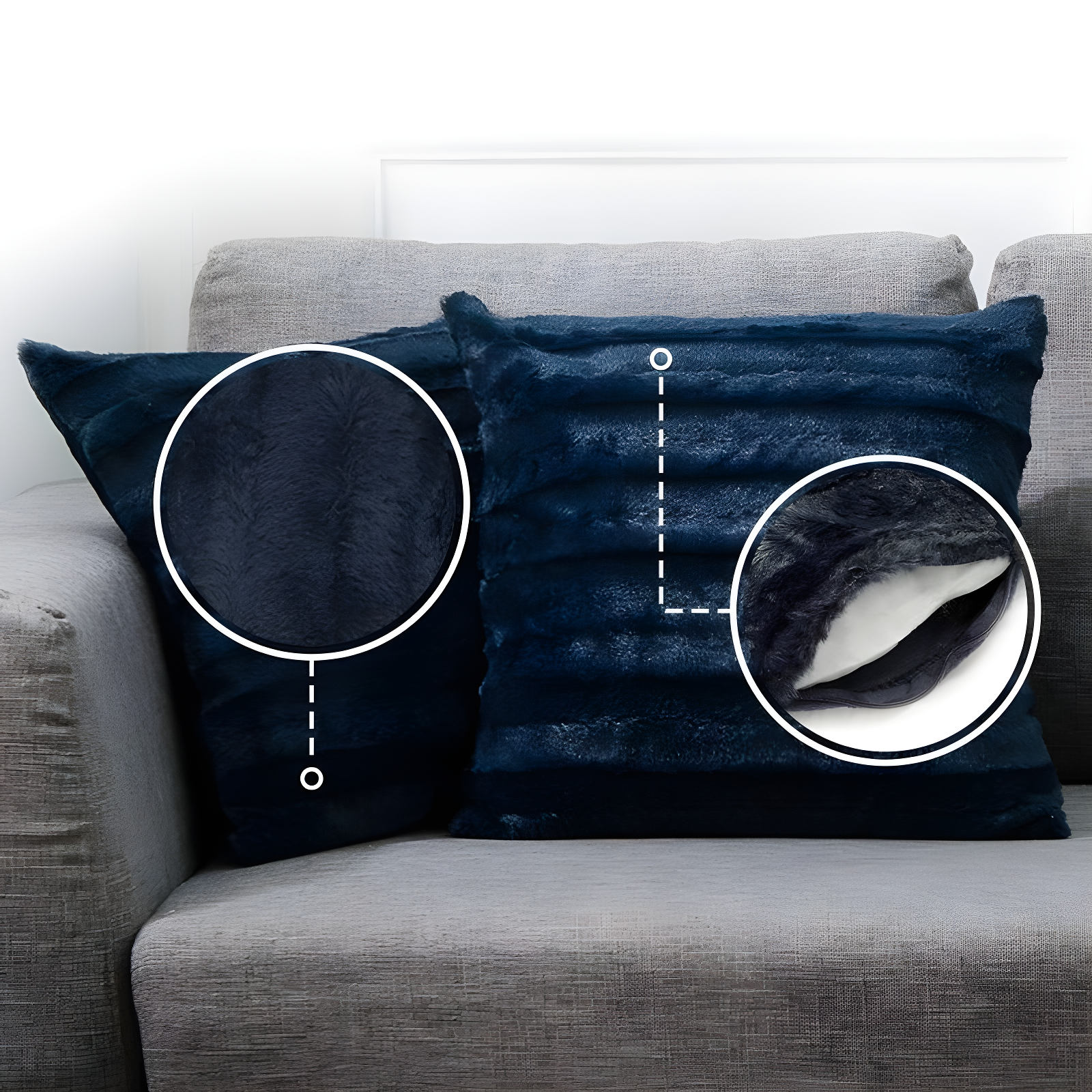 Cheer Collection FRBIN Square Pillow Cover & Insert (Set of 2)