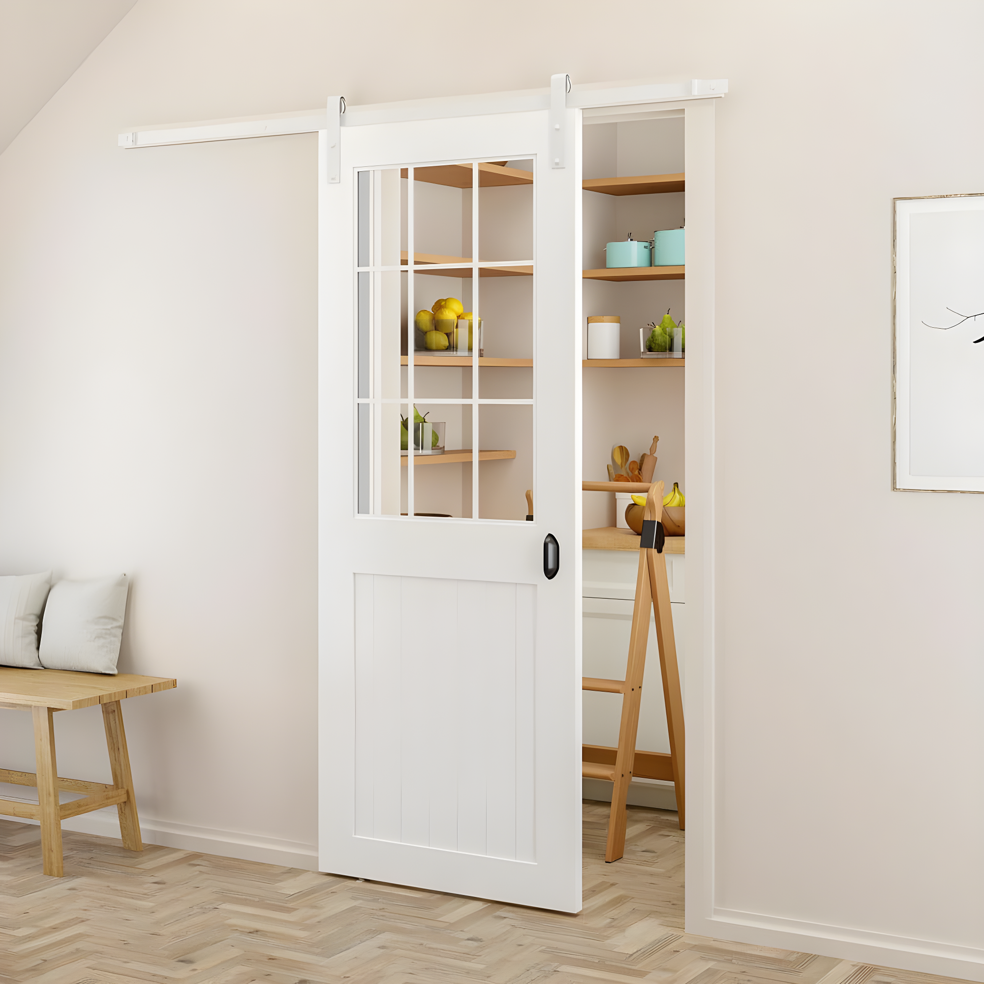 Soft Close Standard Single Barn Door Hardware Kit