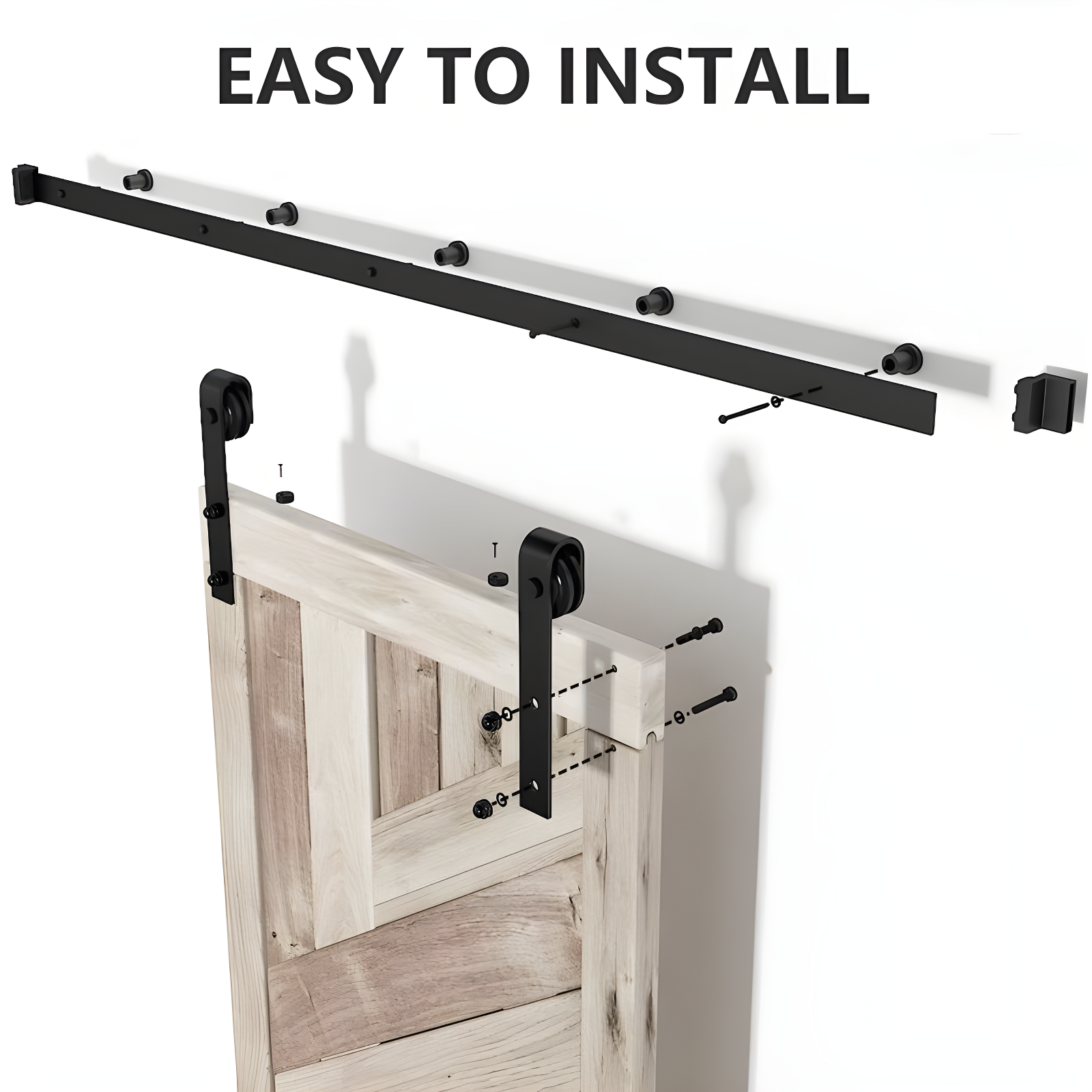 Sliding Standard Double Barn Door Hardware Kit