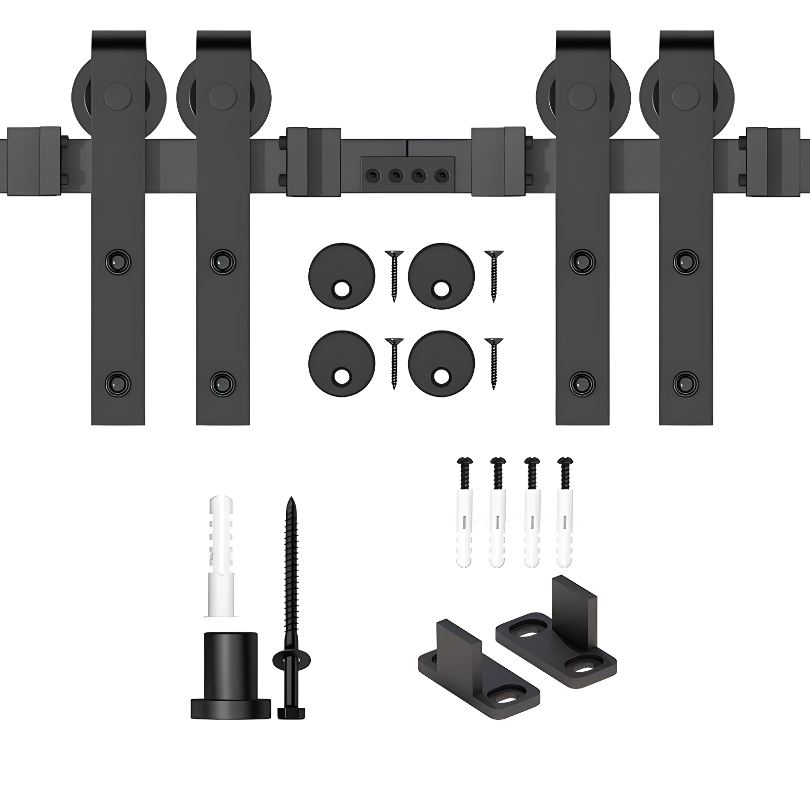 Sliding Standard Double Barn Door Hardware Kit