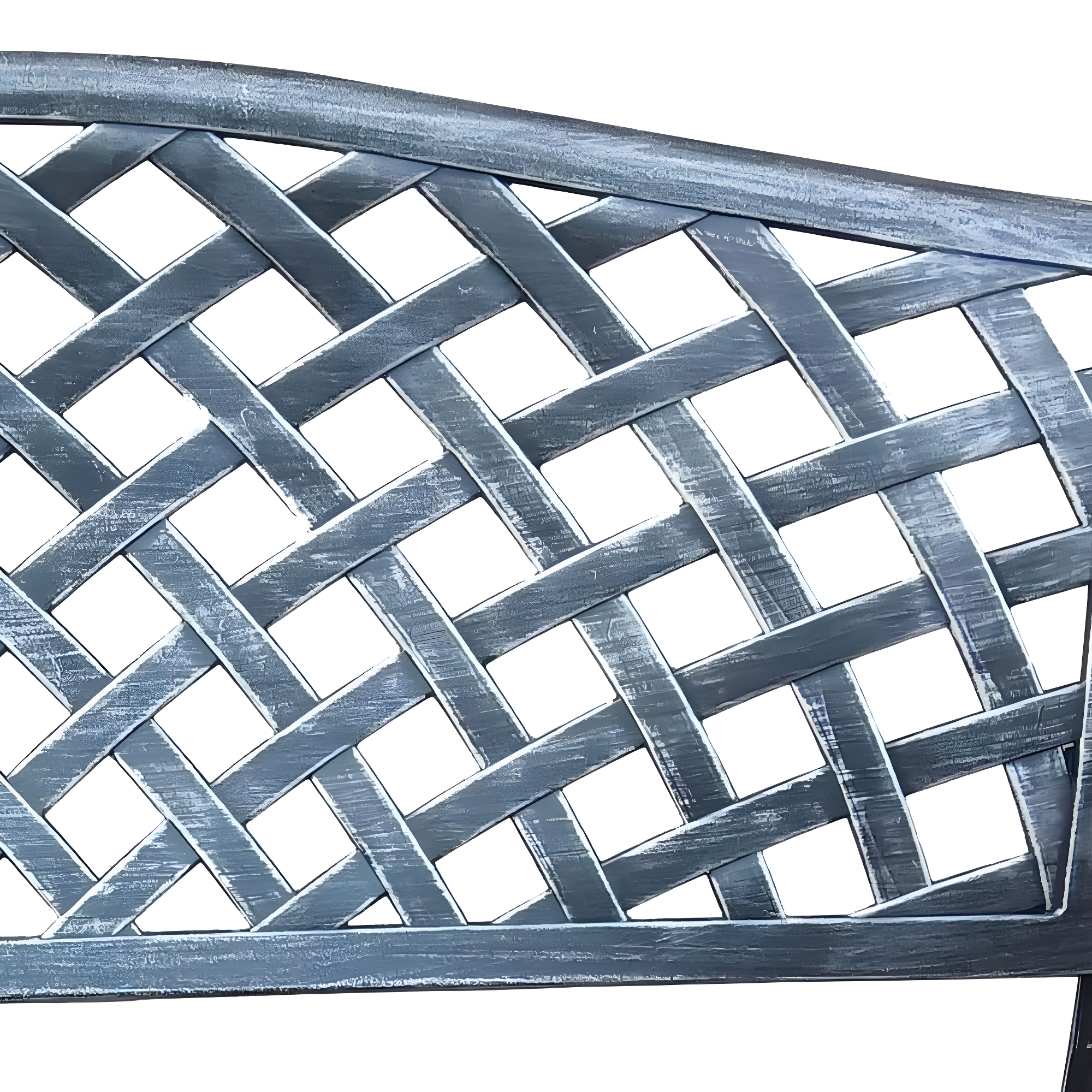 Modern Aluminum Patio Bench - Gray - Oakland Living