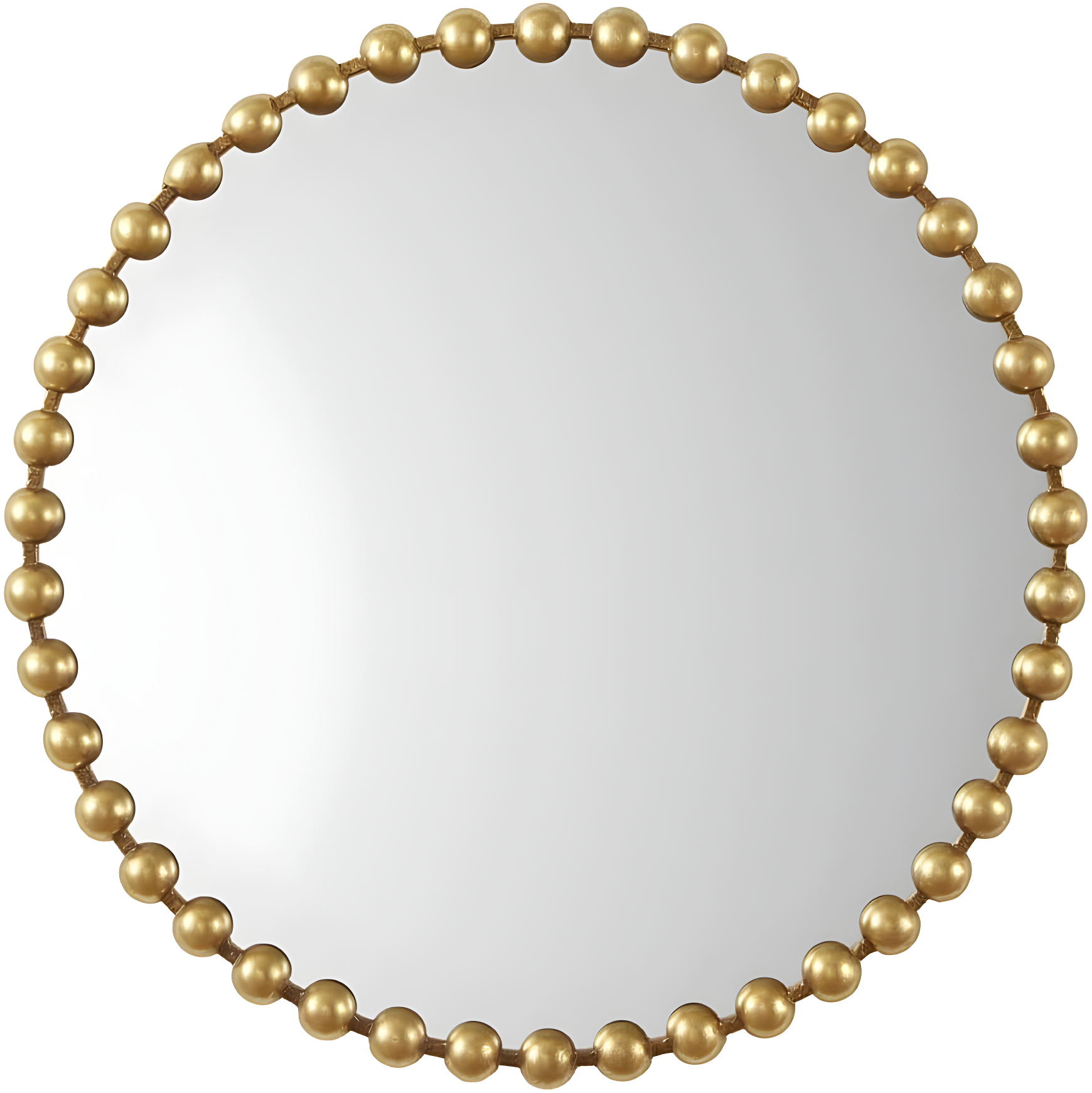 Marlowe Beaded Round Metal Wall Mirror