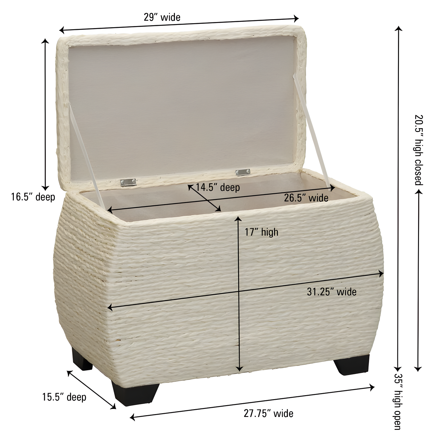 Florentine Natural Woven Box
