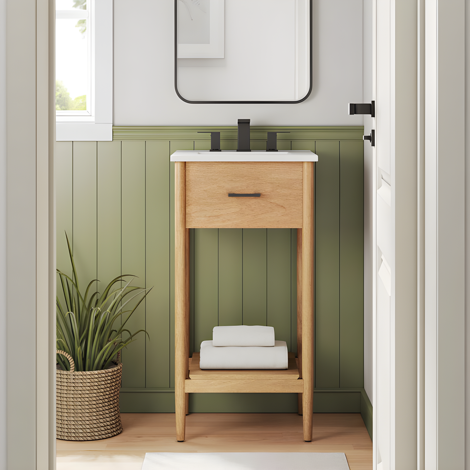Modway Zaire 18'' Single Bathroom Vanity with Ceramic Top