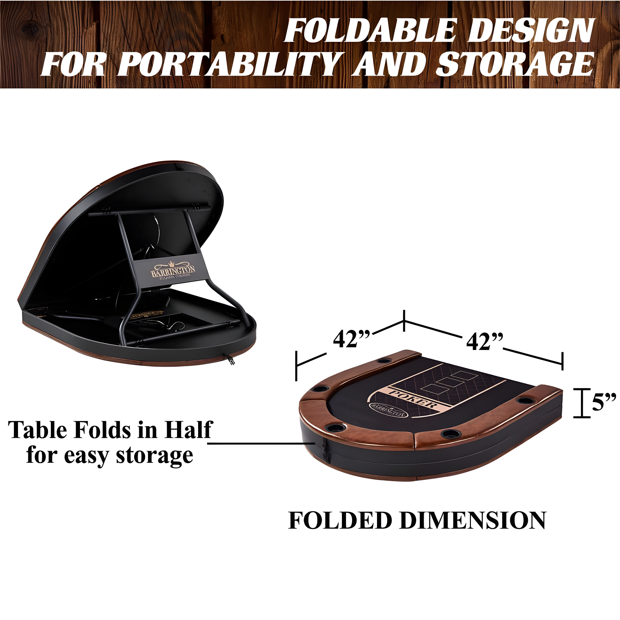 Charleston Premium Texas Hold'em 84" 10 - Player Poker Table