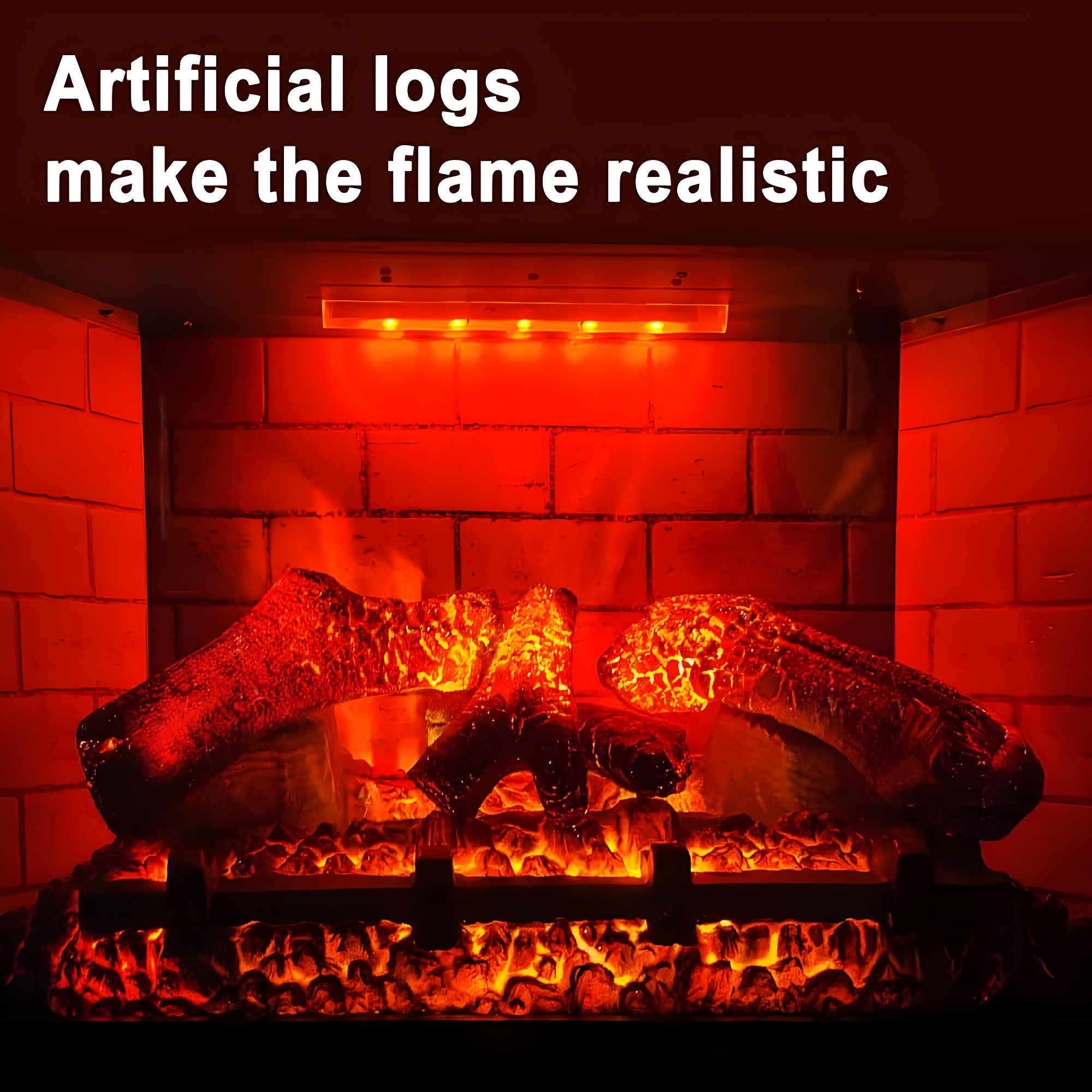 35"W Recessed Multicolor LED Electric Fireplace - 35