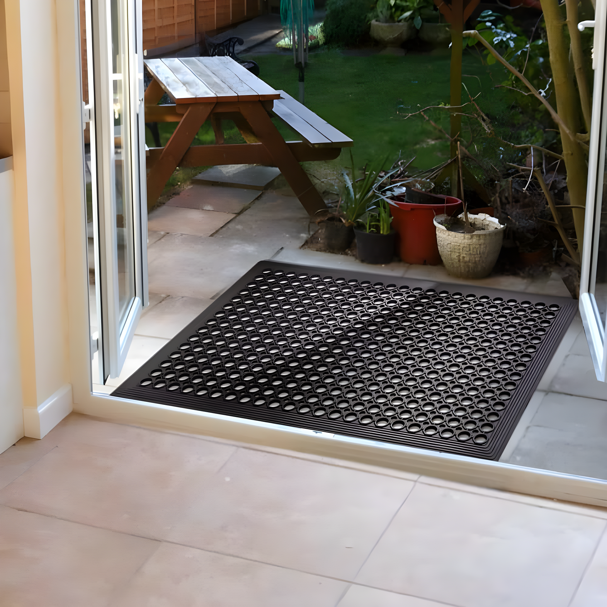 GRIDMANN Anti-Fatigue Restaurant Floor Mat, Non-Slip Rubber Drainage Mat