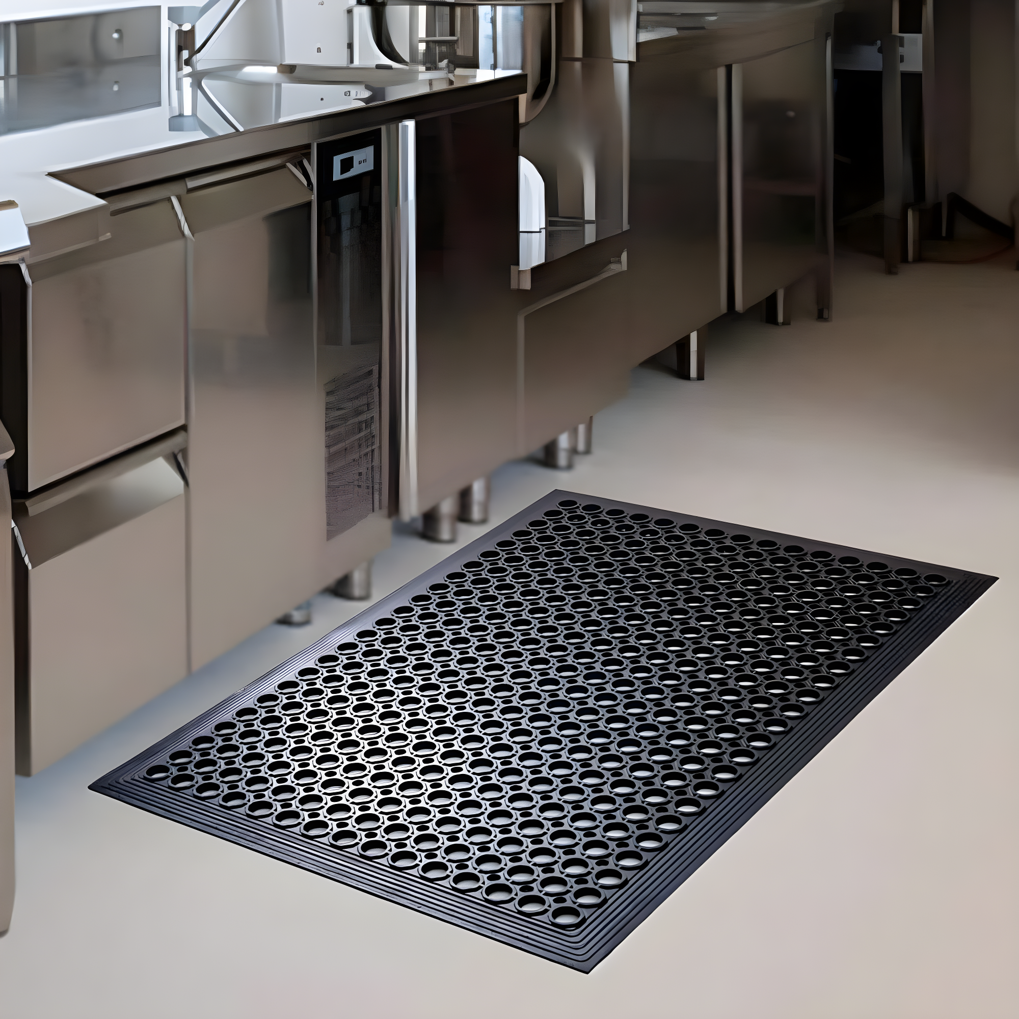 GRIDMANN Anti-Fatigue Restaurant Floor Mat, Non-Slip Rubber Drainage Mat