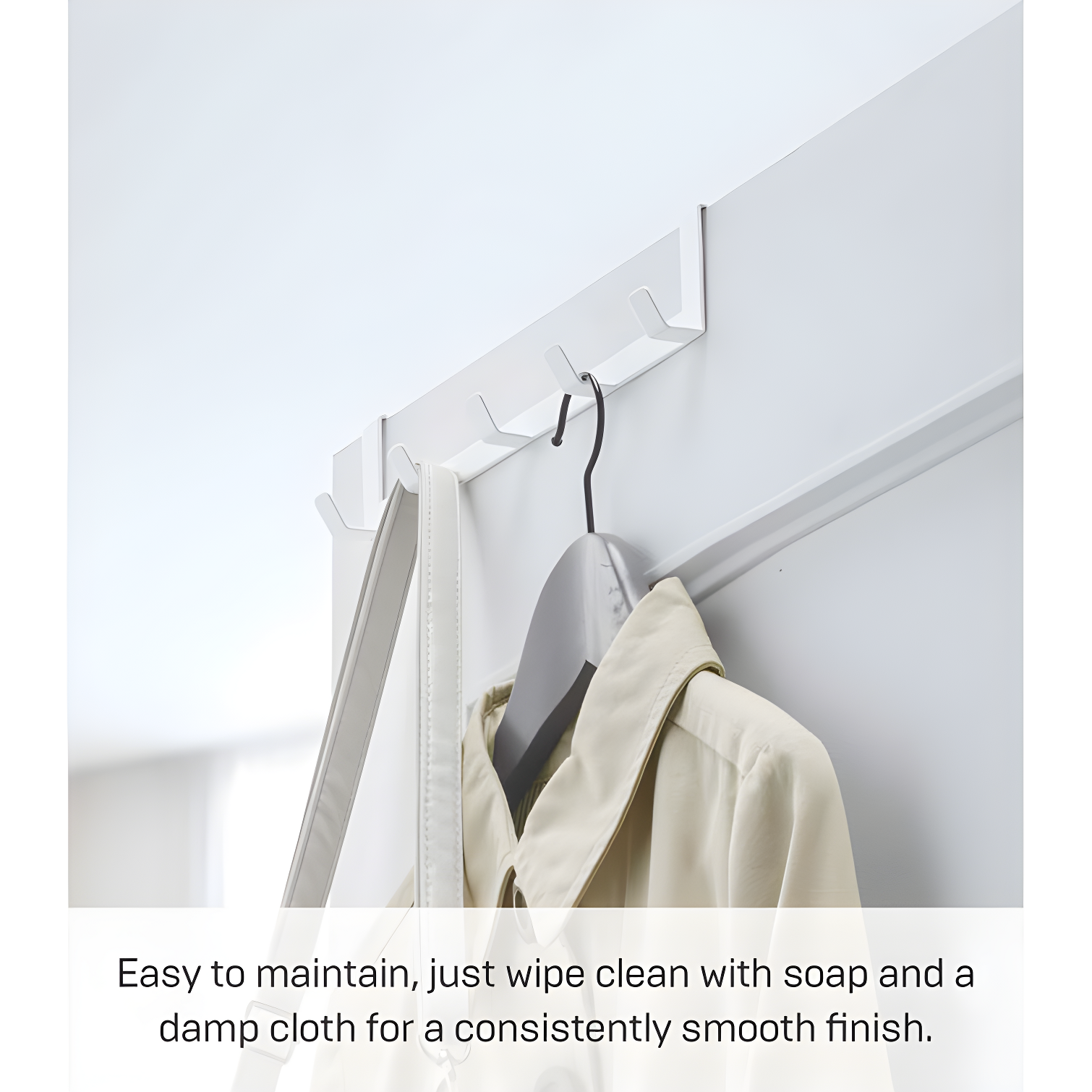 Yamazaki Home Over The Door Hooks - Hanging Coat Rack, Steel, Wide, Over-the-Door
