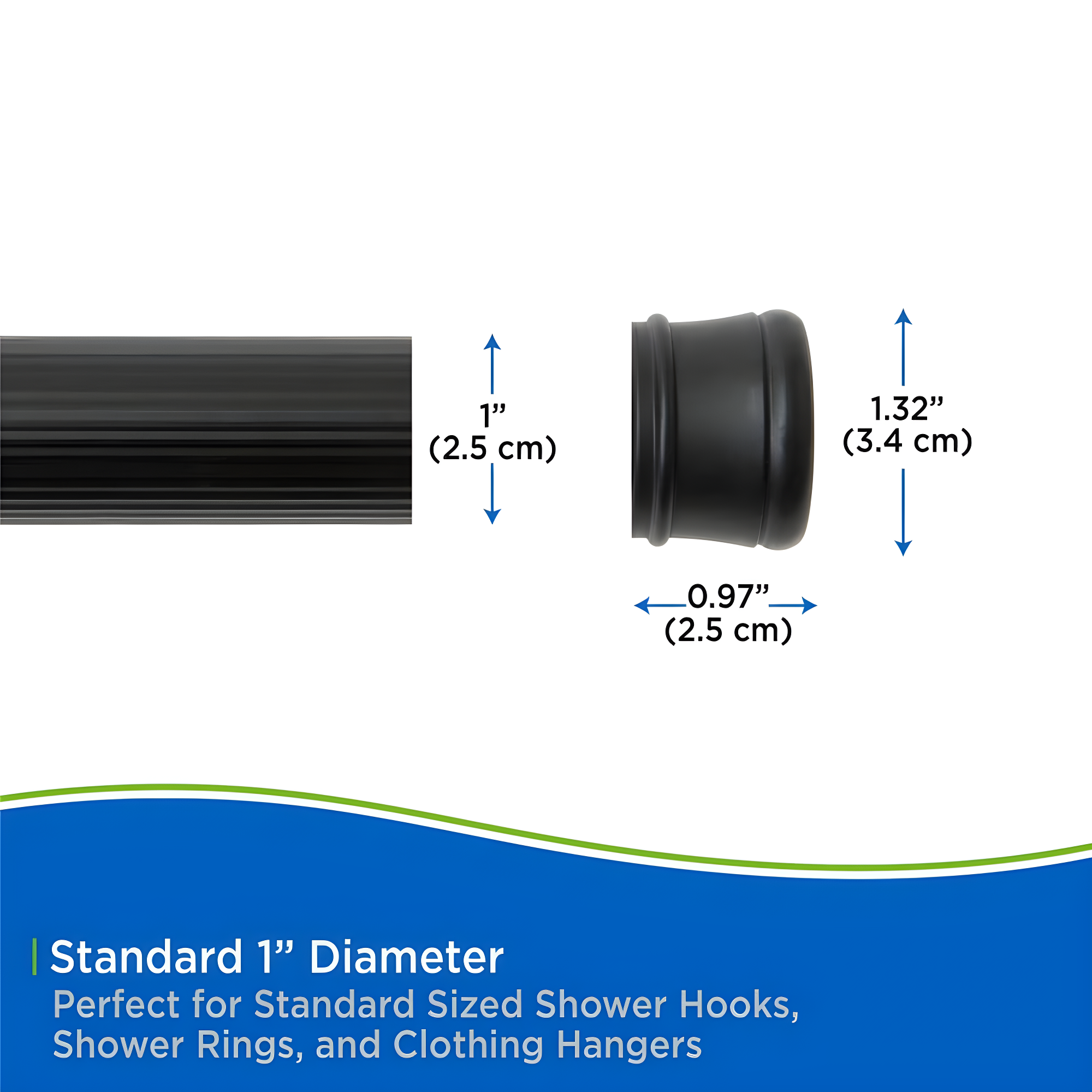 Kenney Metal Shower Curtain Rod