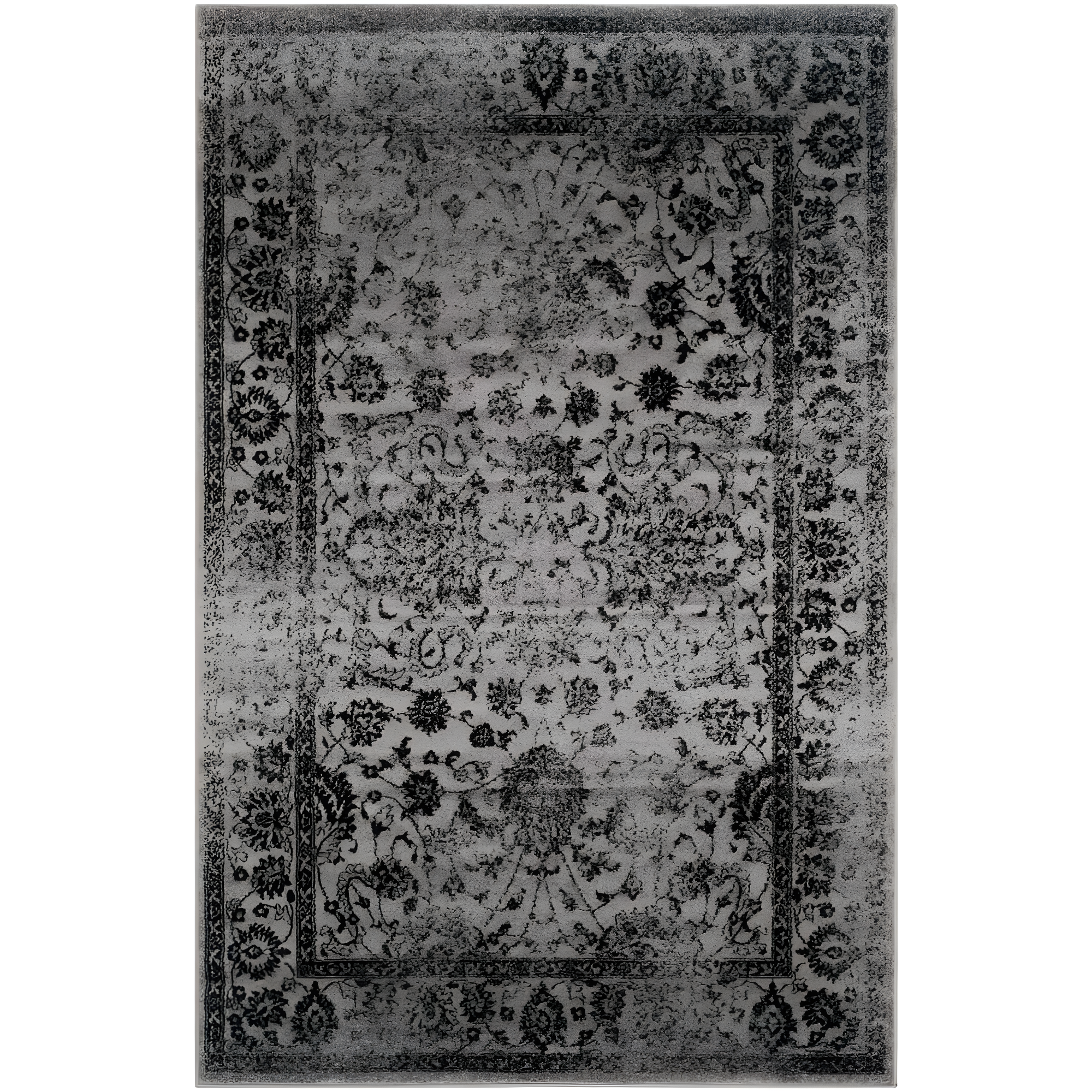 Adirondack ADR109 Machine Made Indoor Area Rug - Grey/Black - 6'x9' - Safavieh