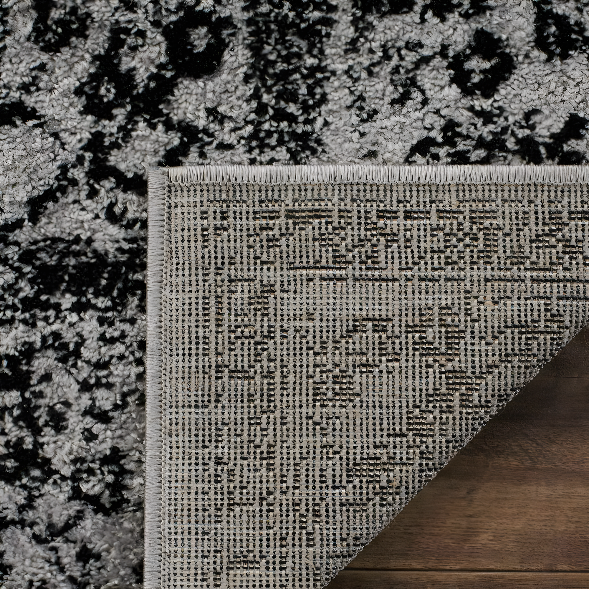 Adirondack ADR109 Machine Made Indoor Area Rug - Grey/Black - 6'x9' - Safavieh