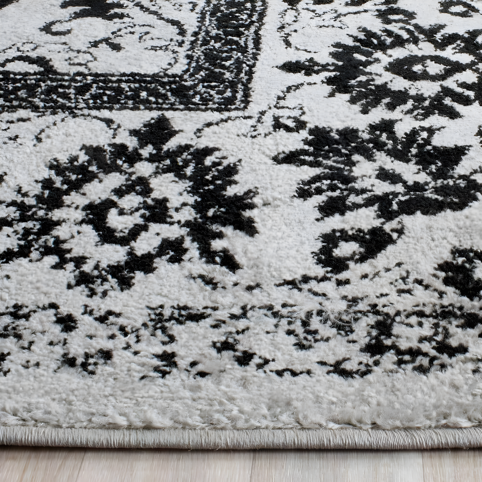 Adirondack ADR109 Machine Made Indoor Area Rug - Grey/Black - 6'x9' - Safavieh