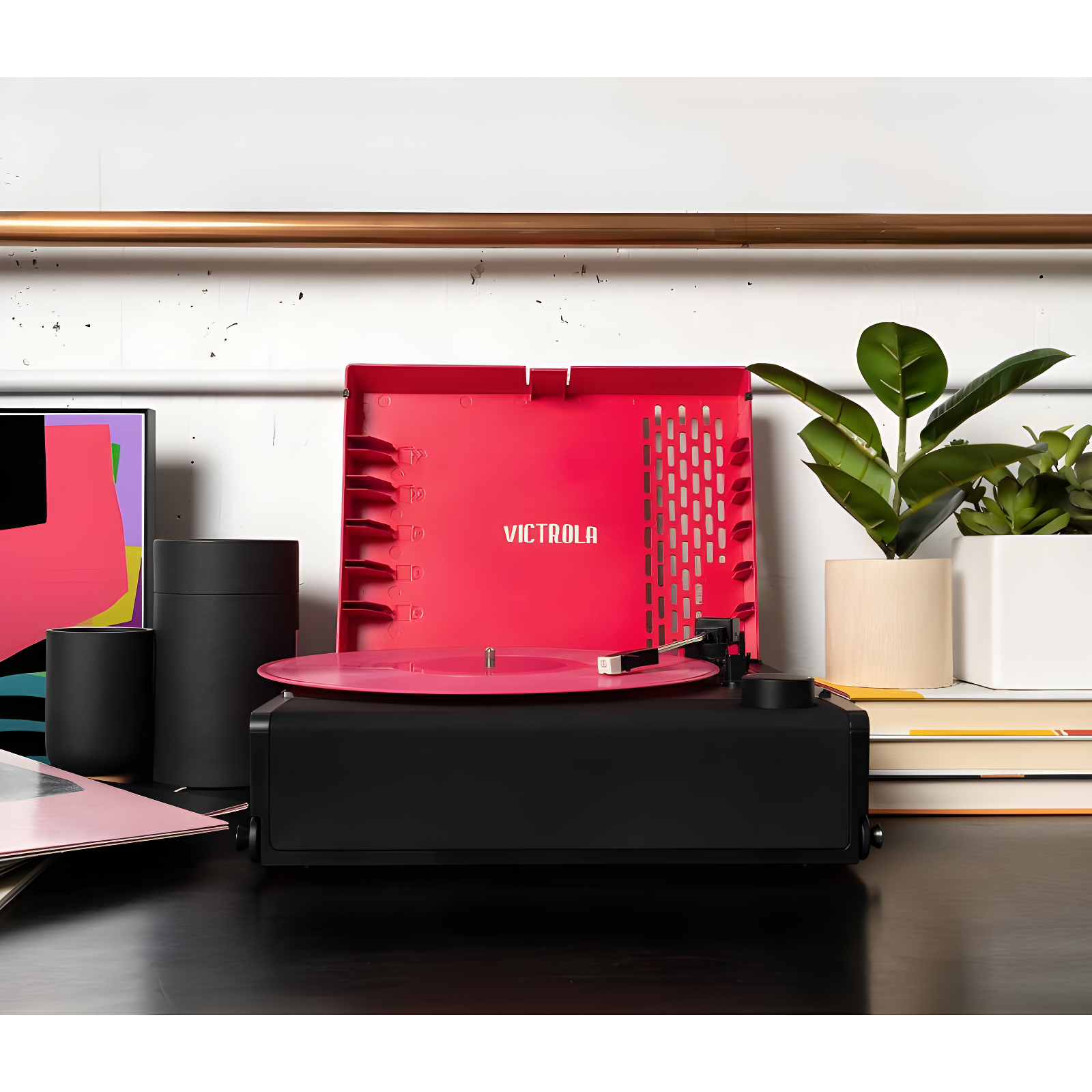 Victrola Revolution Bluetooth GO Portable Record Player - Pink