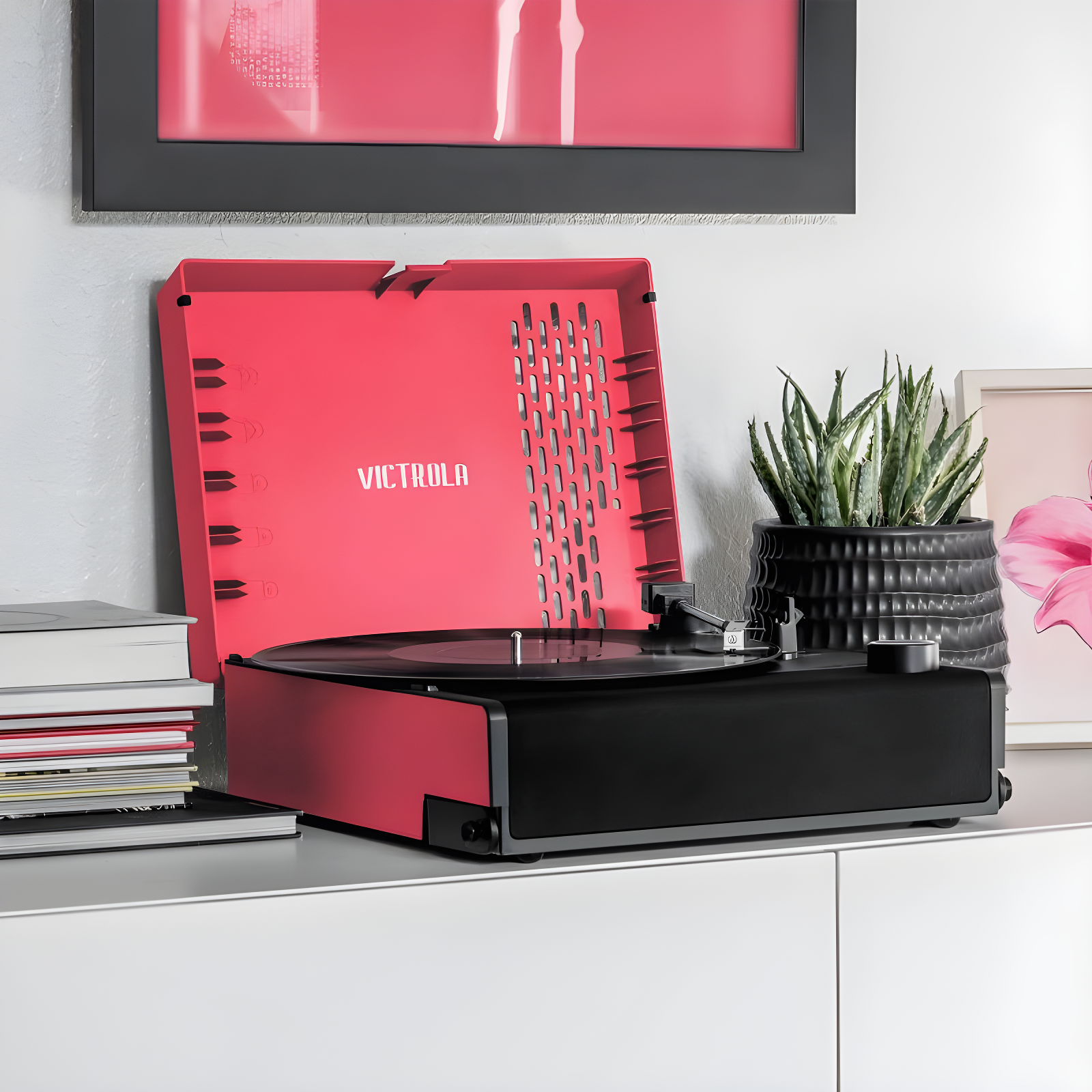 Victrola Revolution Bluetooth GO Portable Record Player - Pink