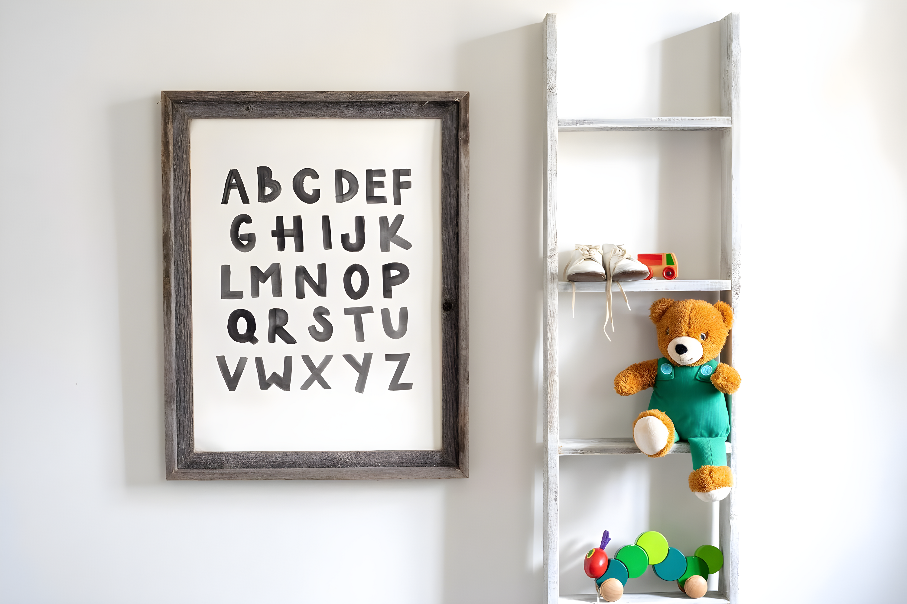 Kattan Weathered Gray Wood Beveled Picture Frame