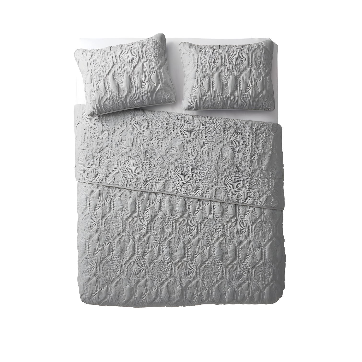 VCNY Shore 3-Piece Embossed Quilt Set