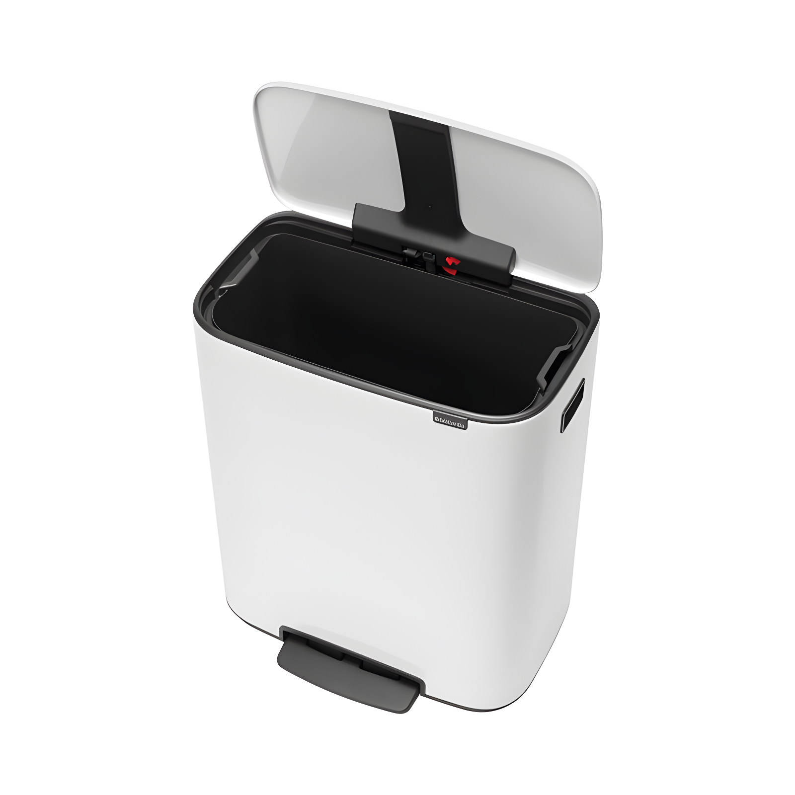Brabantia Bo Step On Trash Can, White, 16 Gallon