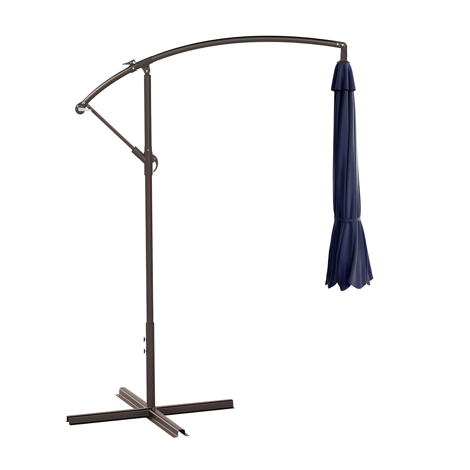 Barton Premium 10'ft Offset Patio Umbrella Cantilever Hand Cranking, Blue