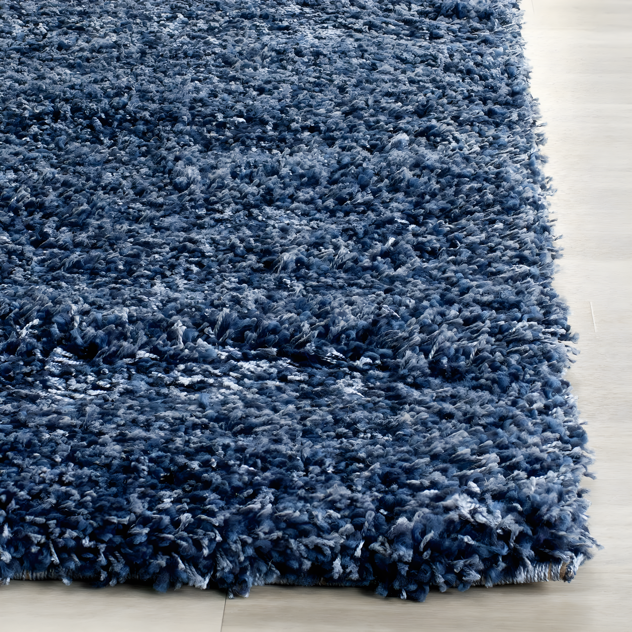 Shag SG151 Power Loomed Indoor Area Rug - Navy - 8'6"x12' - Safavieh.