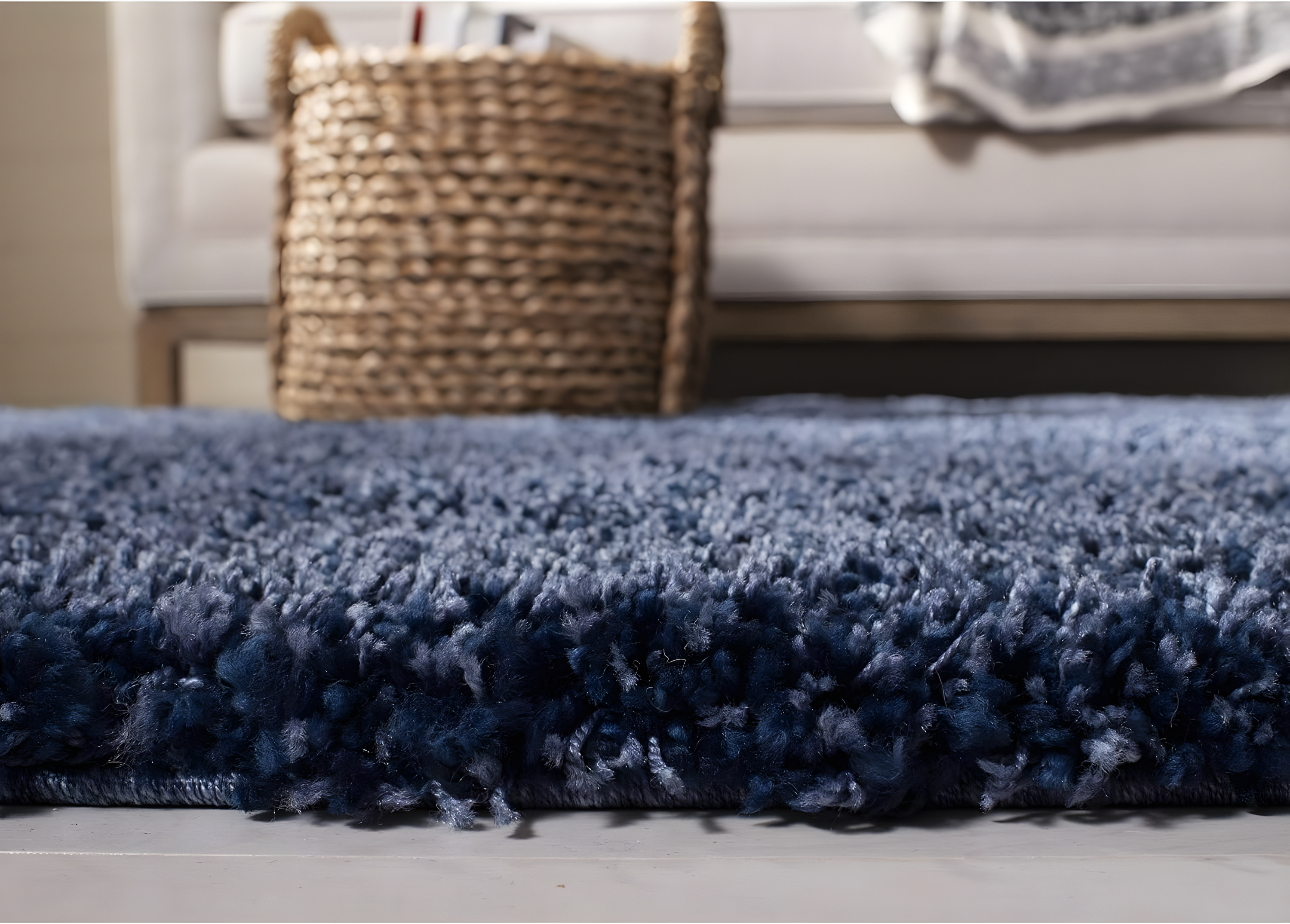 Shag SG151 Power Loomed Indoor Area Rug - Navy - 8'6"x12' - Safavieh.