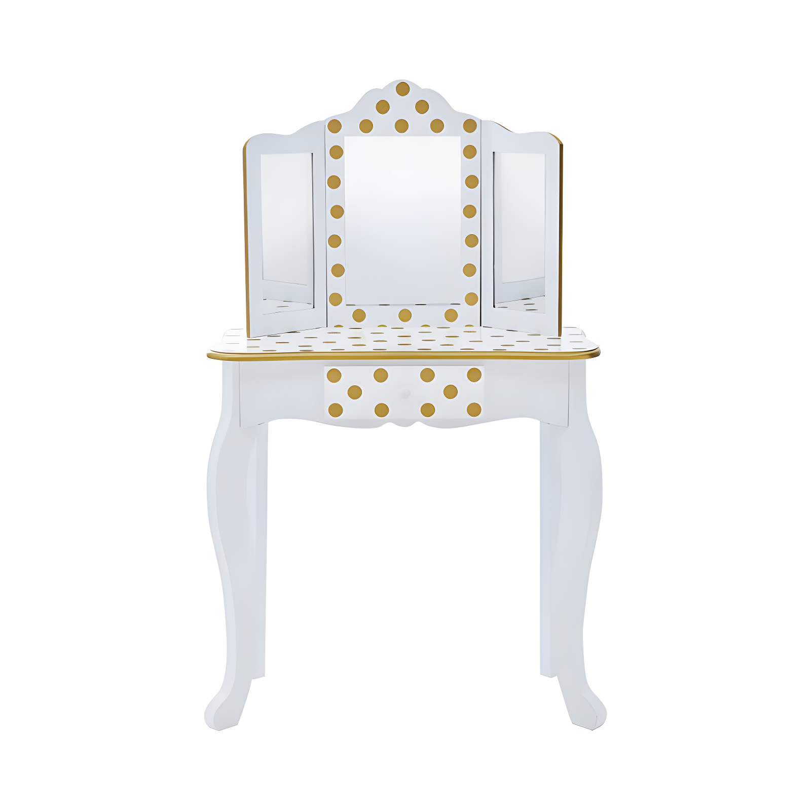 Teamson Kids Gisele Wooden Polka Dot 2-pc. Play Vanity for Accessories