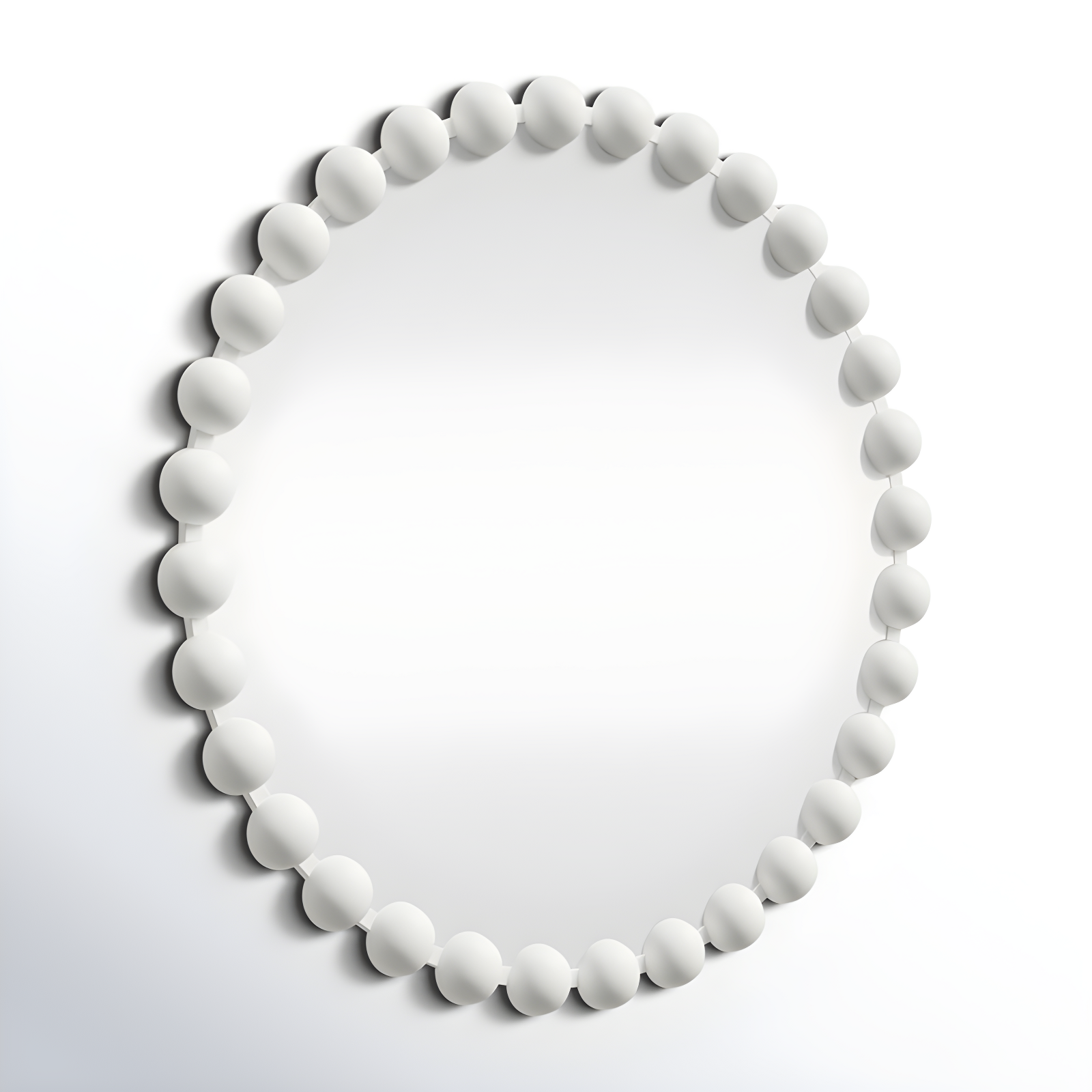 Marlowe Beaded Round Metal Wall Mirror