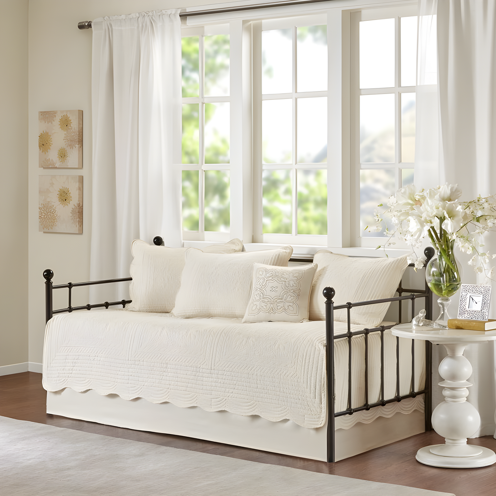 Madison Park Tuscany 6 Piece Reversible Scalloped Edge Daybed Cover Set