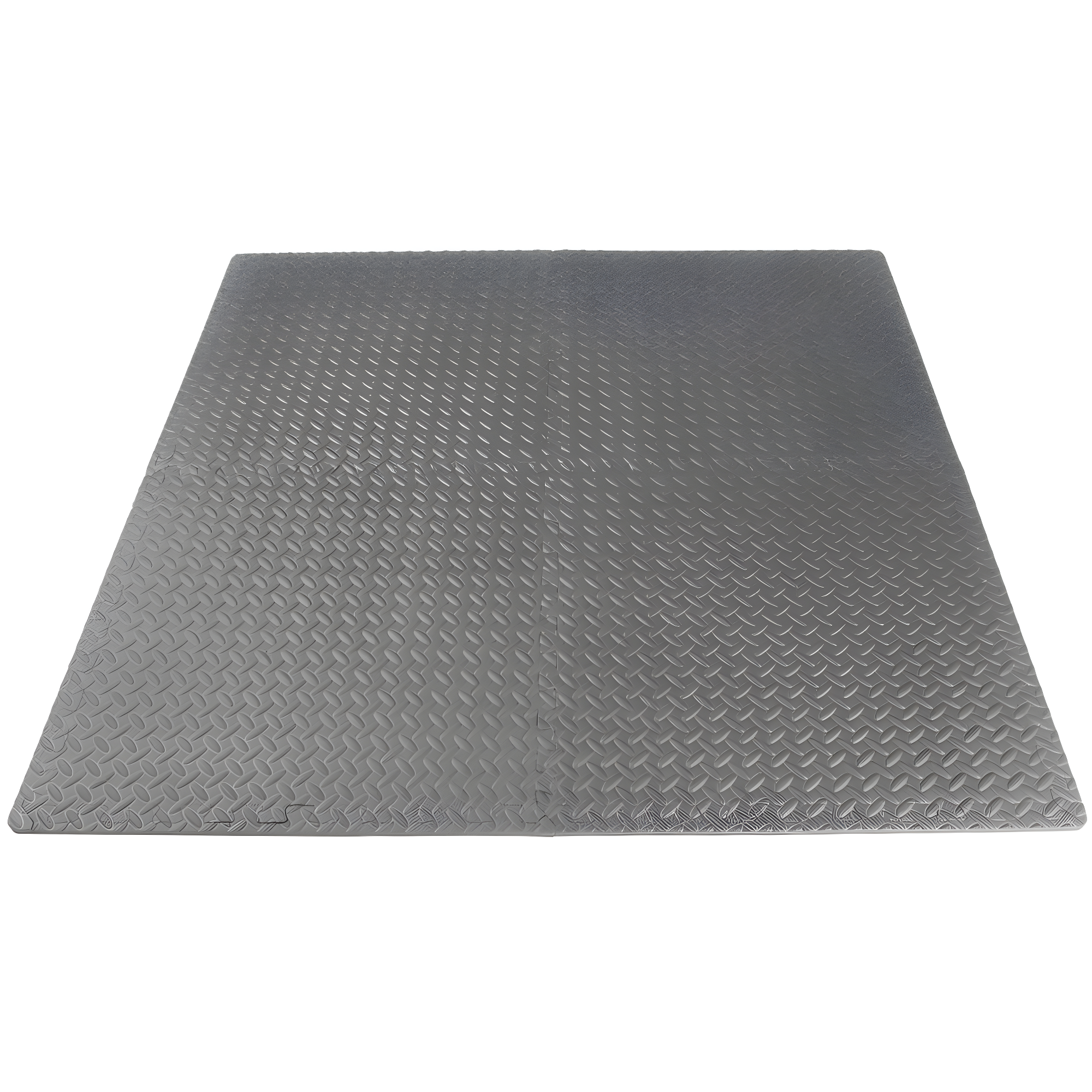 Exercise Puzzle Mat 1/2-in, Grey, 24 Sq Ft - 6 Tiles