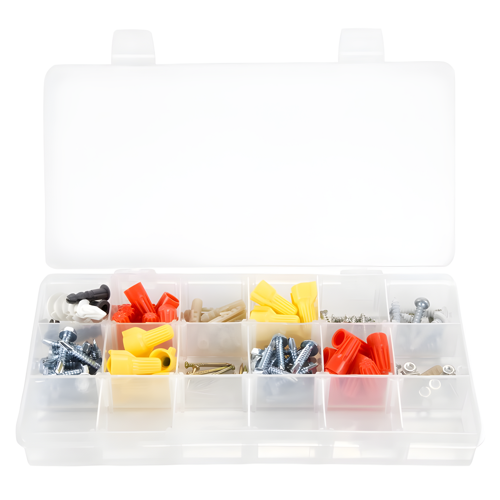 Stalwart Stalwart Portable Tool Box - Small Parts Organizer and Customizable Compartment for Hardware, Crafts