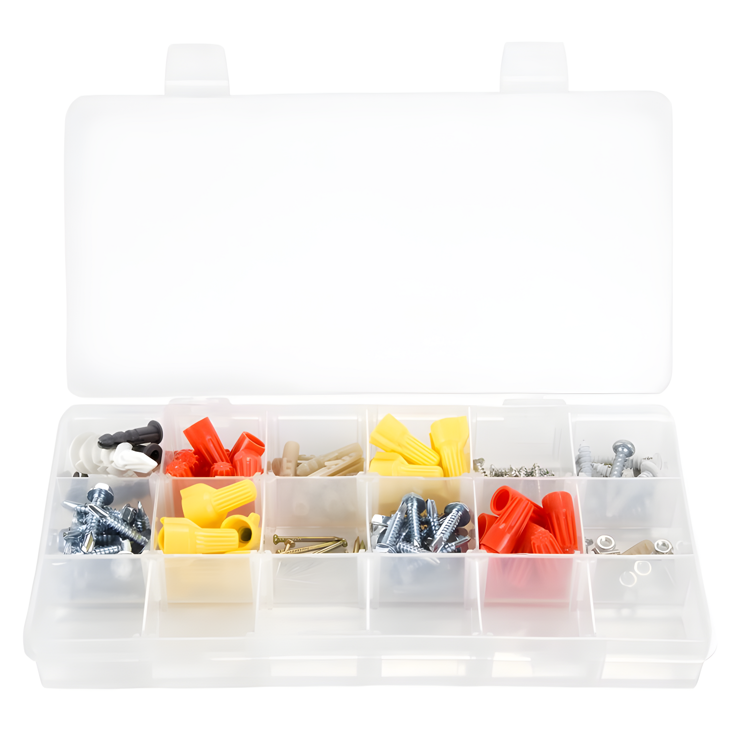 Stalwart Stalwart Portable Tool Box - Small Parts Organizer and Customizable Compartment for Hardware, Crafts