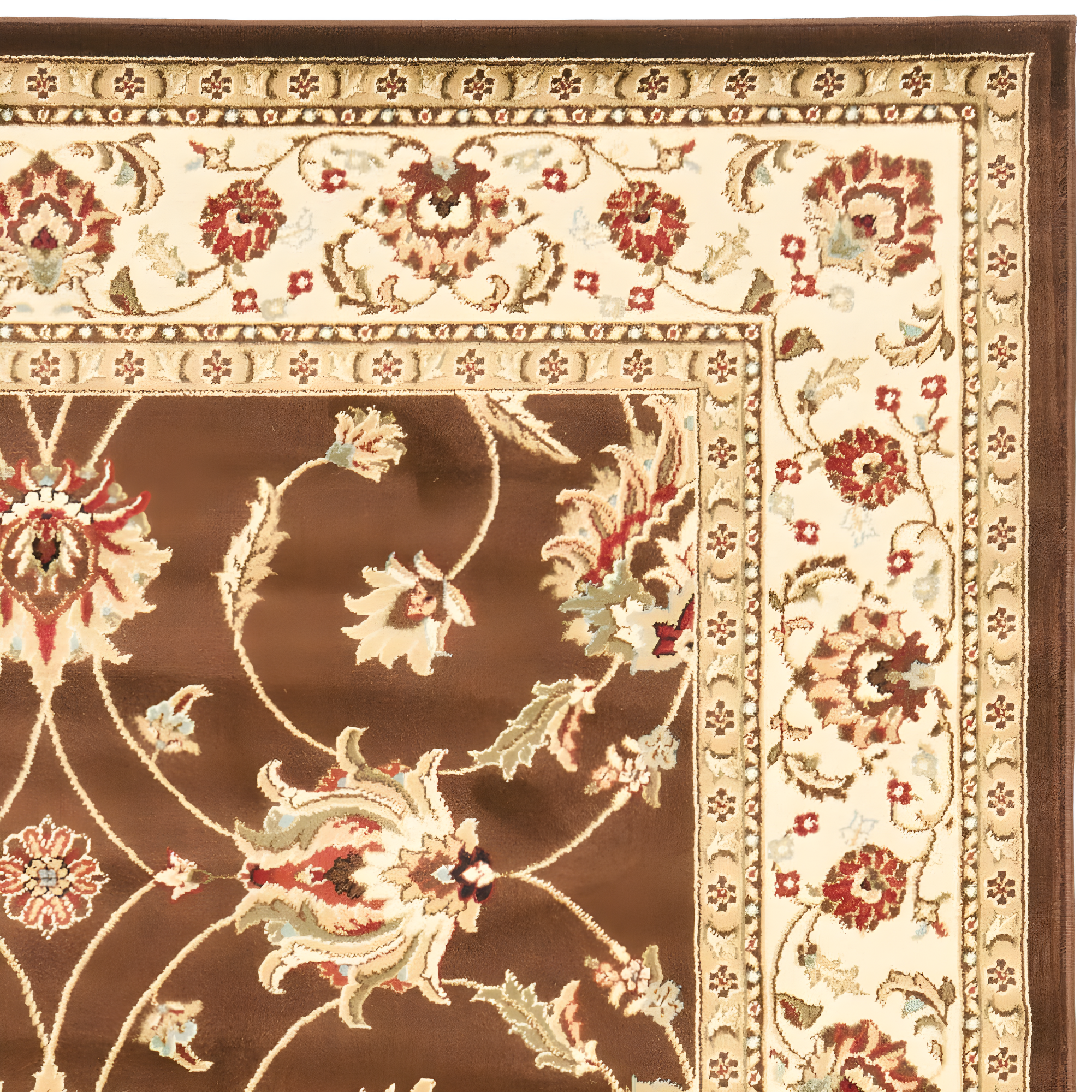 Lyndhurst LNH553 Power Loomed Accent Rug - Brown/Ivory - 3'3"x5'3" - Safavieh.