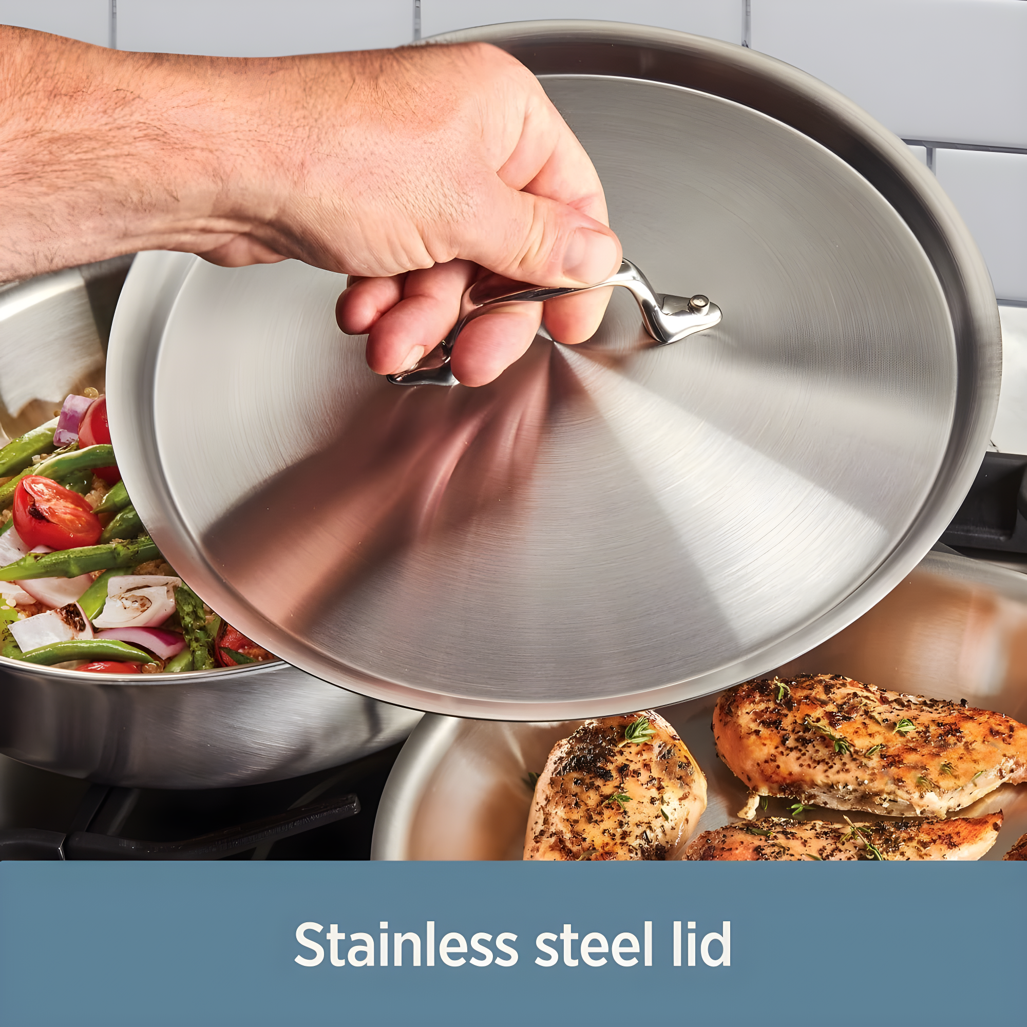 All-Clad D3 3-Ply Stainless Steel 10 Piece Cookware Set