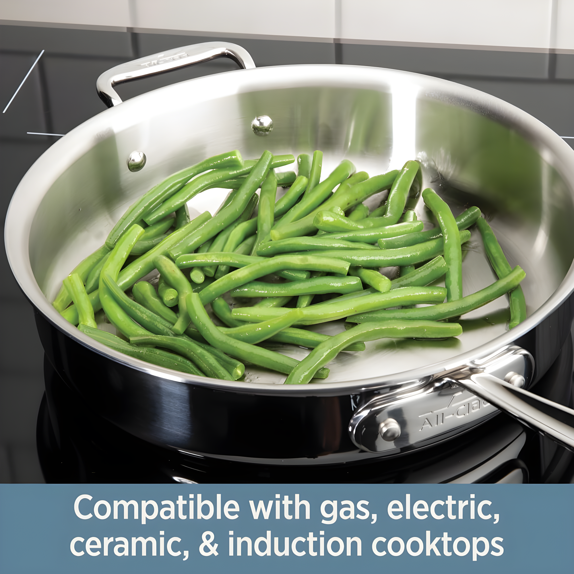 All-Clad D3 3-Ply Stainless Steel 10 Piece Cookware Set