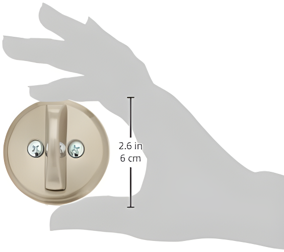 One-Sided Deadbolt Thumbturn with Exterior Plate
