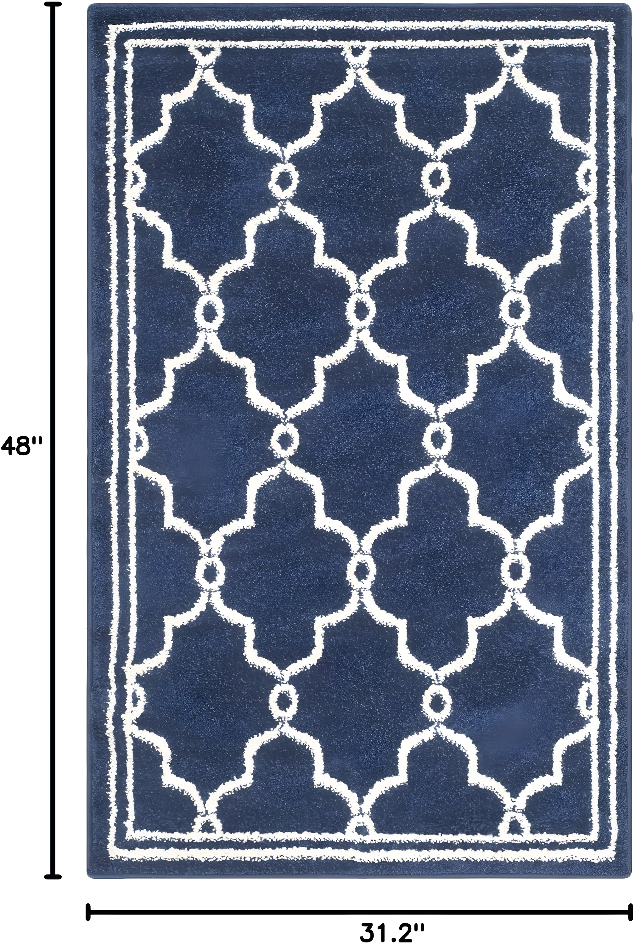 Amherst AMT414 Power Loomed Indoor Accent Rug - Navy/Beige - 2'6"x4' - Safavieh