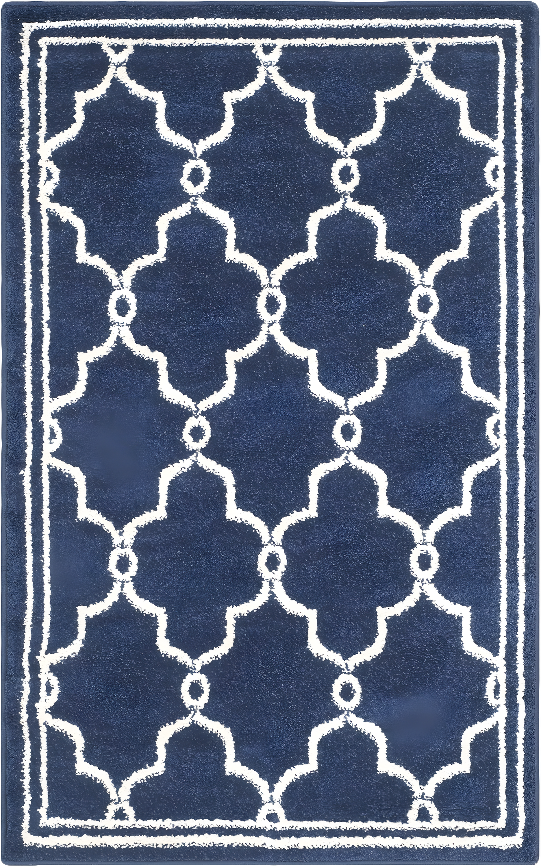 Amherst AMT414 Power Loomed Indoor Accent Rug - Navy/Beige - 2'6"x4' - Safavieh
