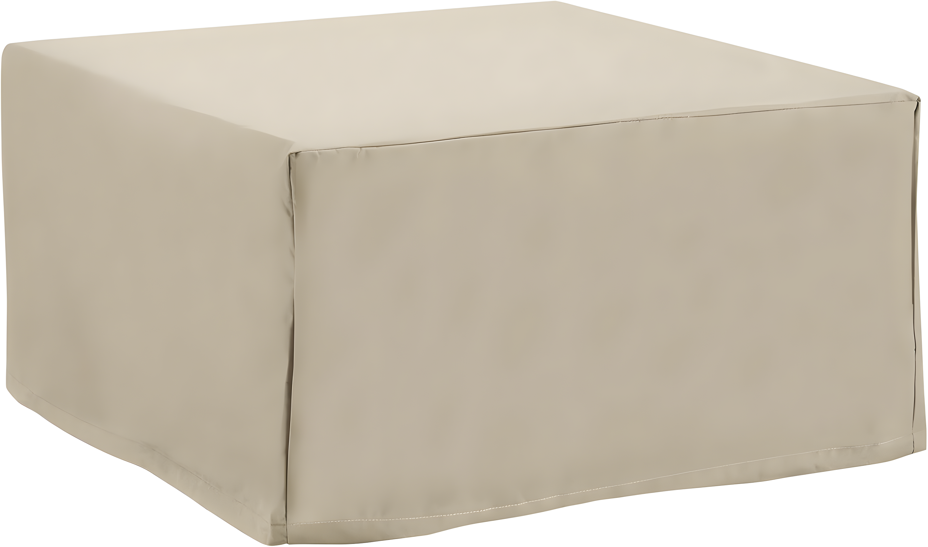 Outdoor Square Table & Ottoman Furniture Cover - Tan - Crosley: Heavy Gauge Vinyl, Waterproof