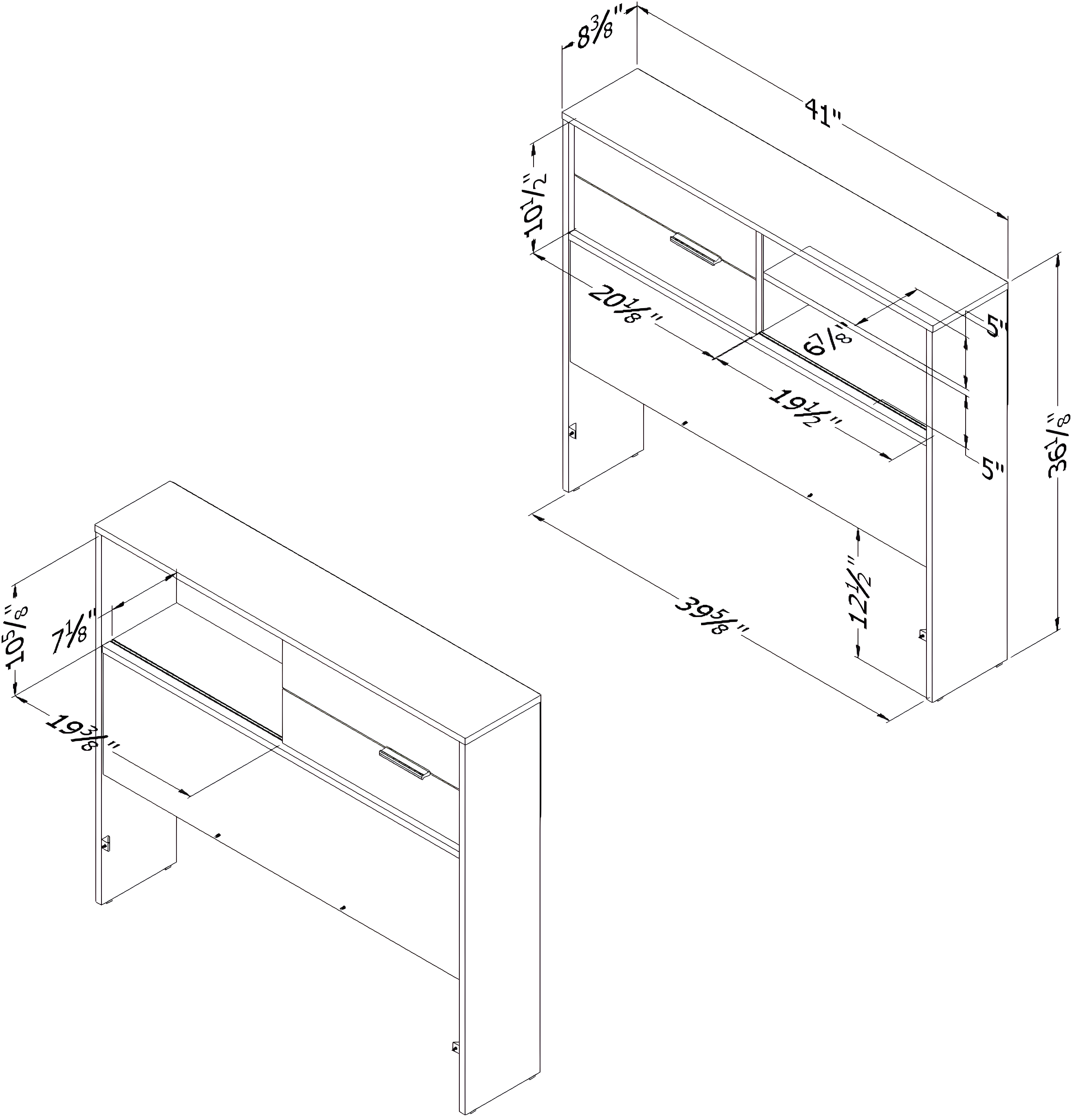 Fynn Twin Bookcase Headboard