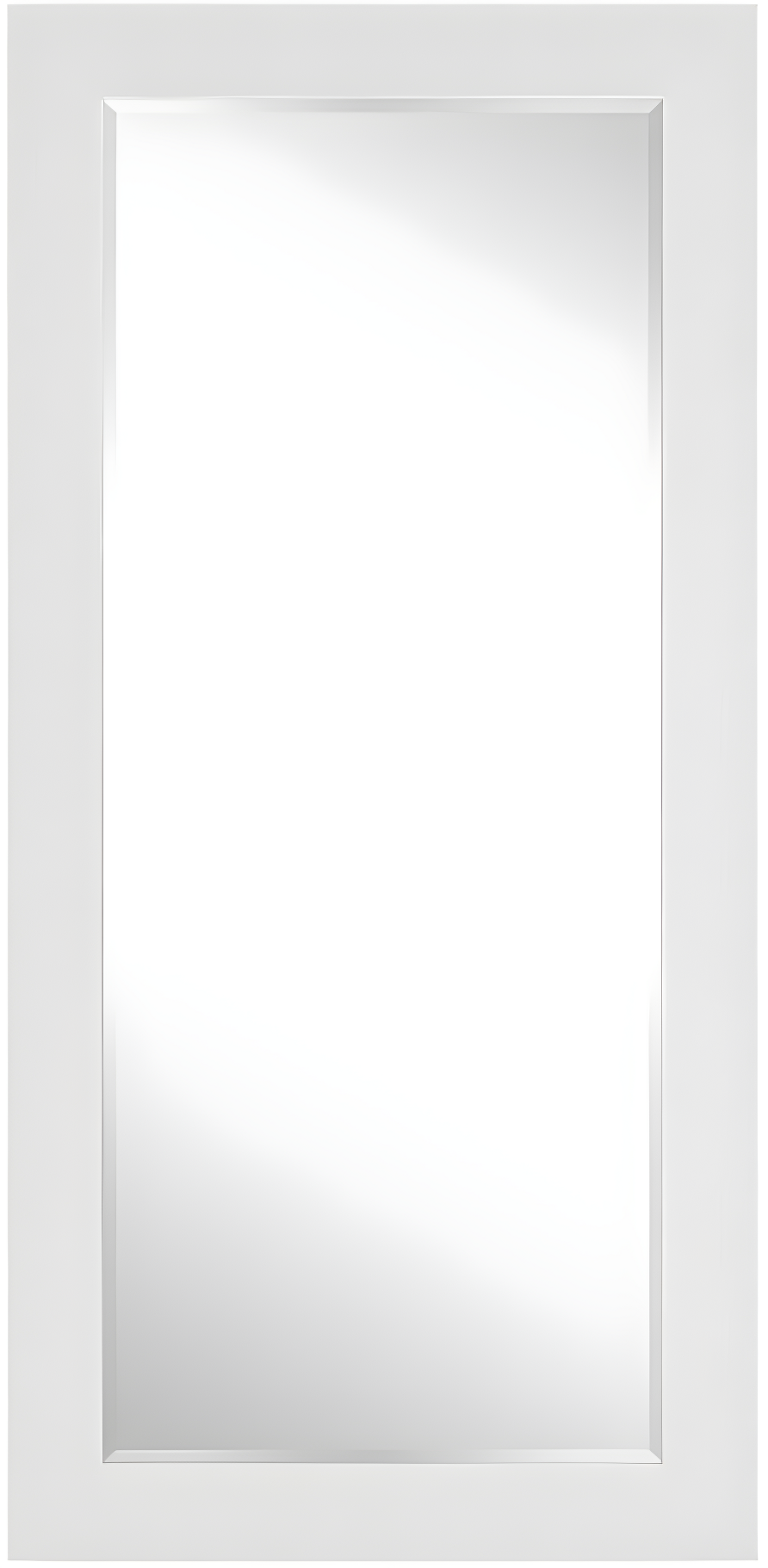 White Mosaic Full Length Rectangular Mirror with Faux Wood Frame