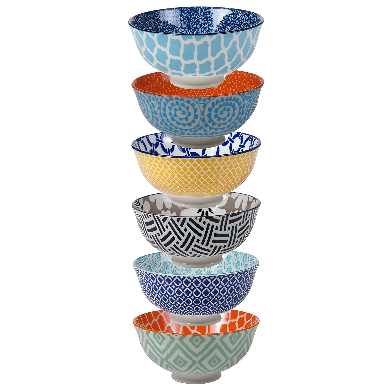 Certified International Certified International Chelsea 10 oz Mix and Match Dining Bowl Set (Set of 6)