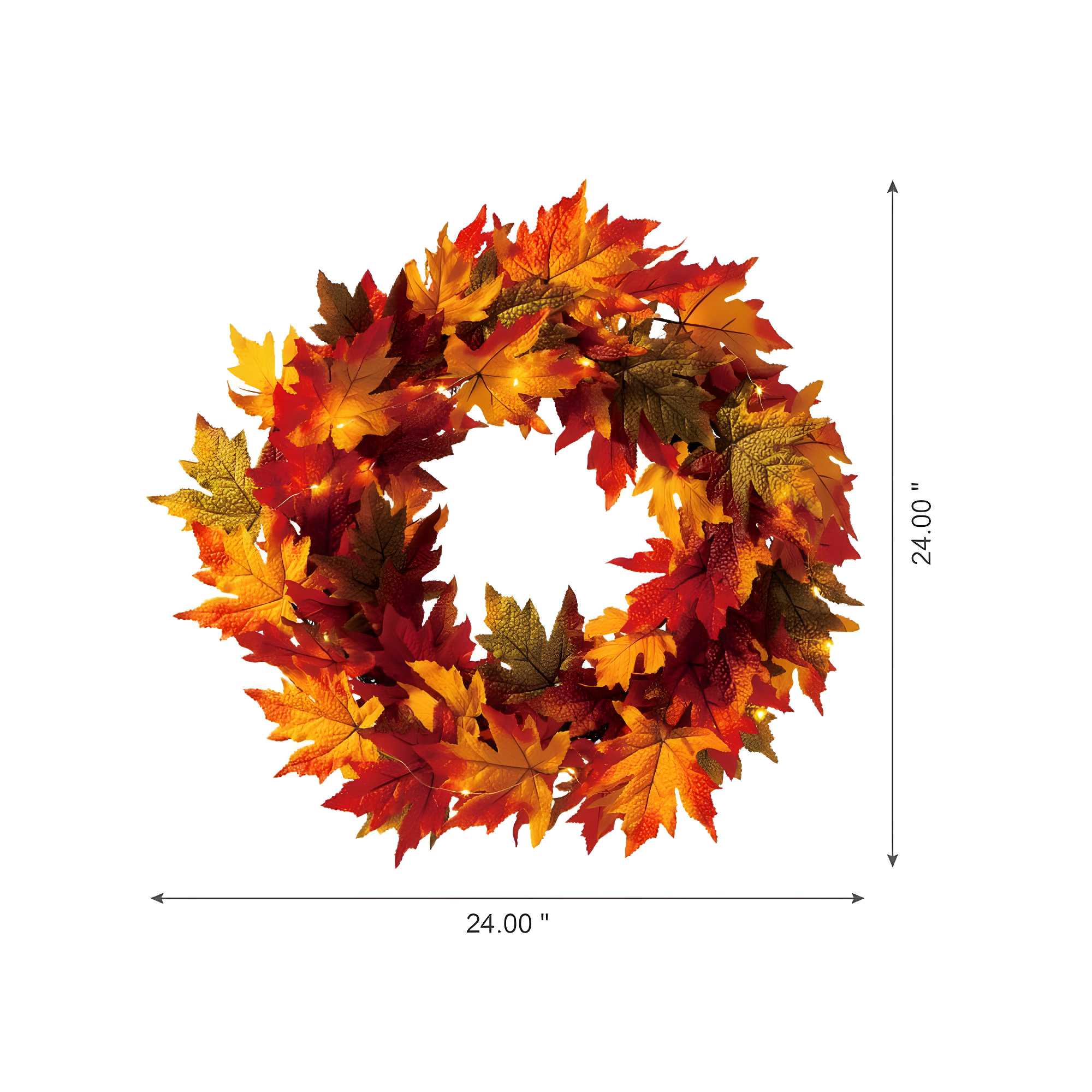 Jetlink Crafts Wreath Lighted Polyester 24'' Wreath